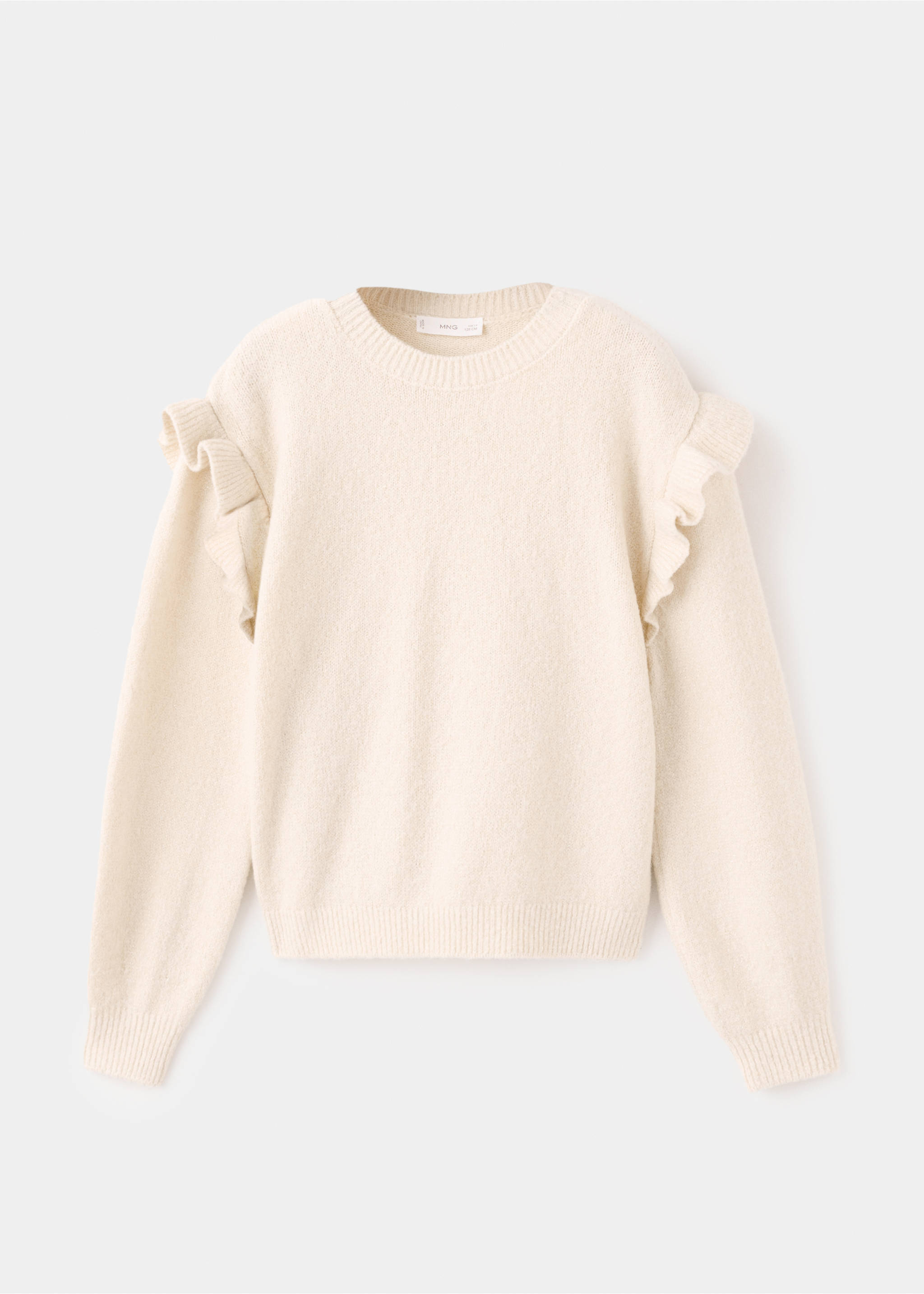 Pull brillant à volants - Article sans modèle, Beige. Ref: 17009106-00.