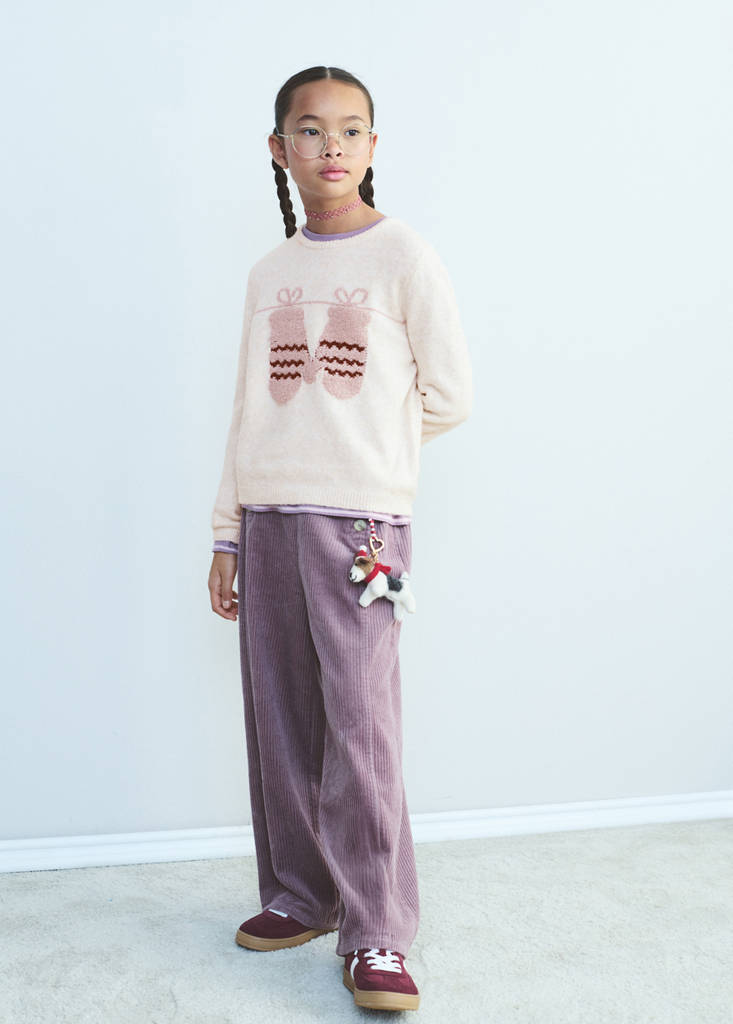 Knit embroidered sweater — Beige