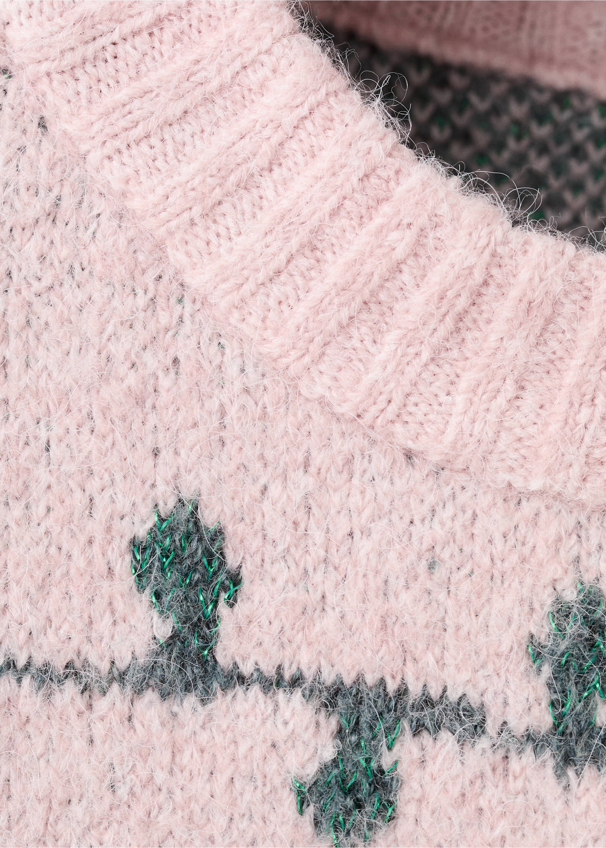 Pull-over maille imprimé de Noël - Détail de l'article 8, Rose. Ref: 17009109-00.
