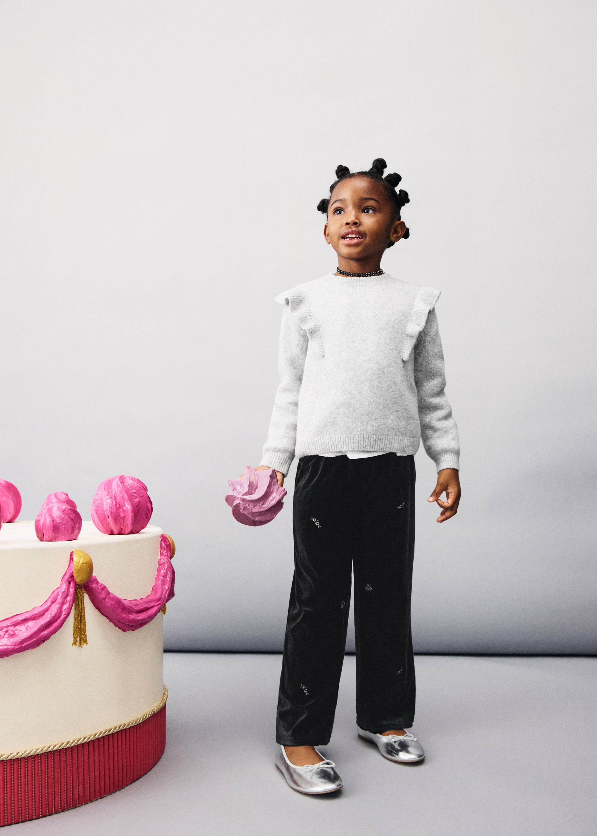 Lurex ruffled sweater - General plane