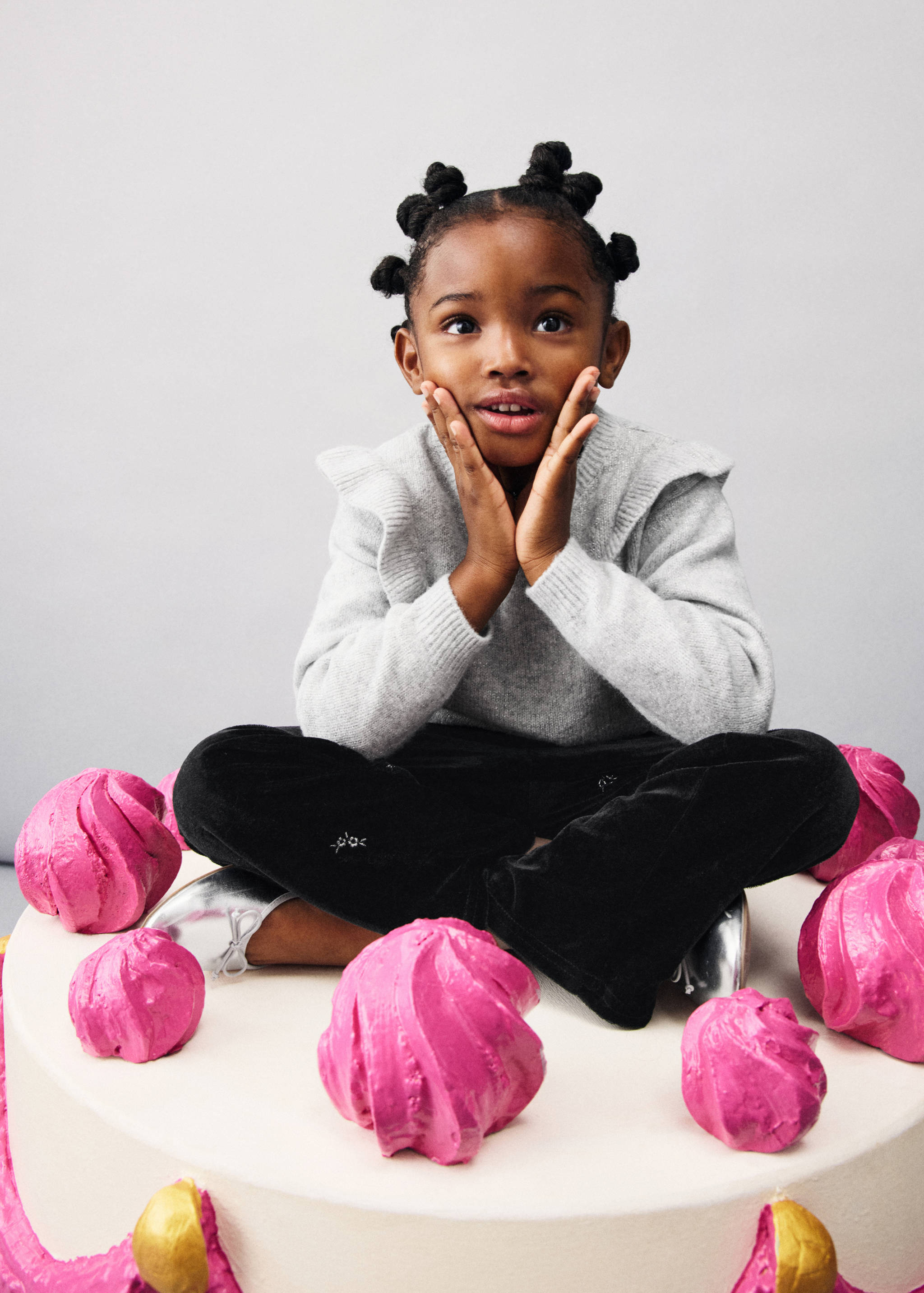 Lurex ruffled sweater - Medium plane