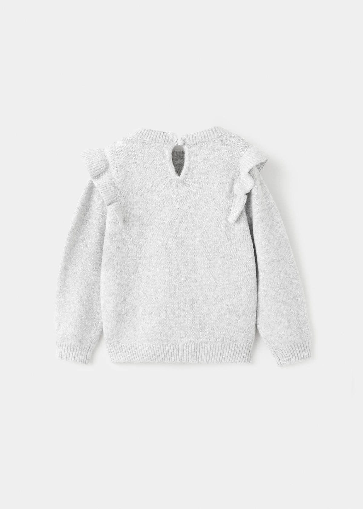 Lurex ruffled sweater — Light Heather Grey