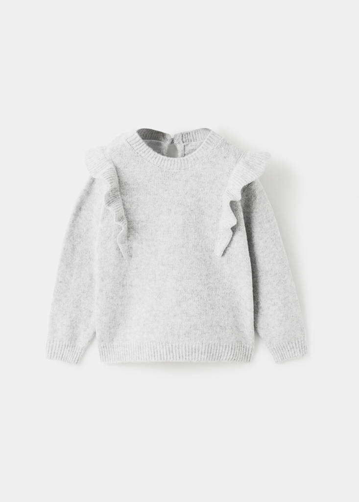 Lurex ruffled sweater — Light Heather Grey