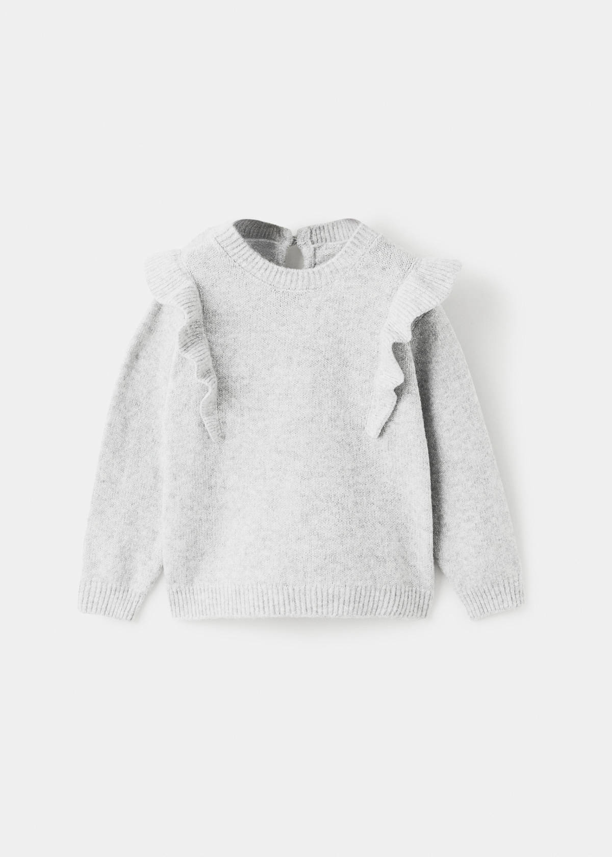 Lurex ruffled sweater — Light Heather Grey