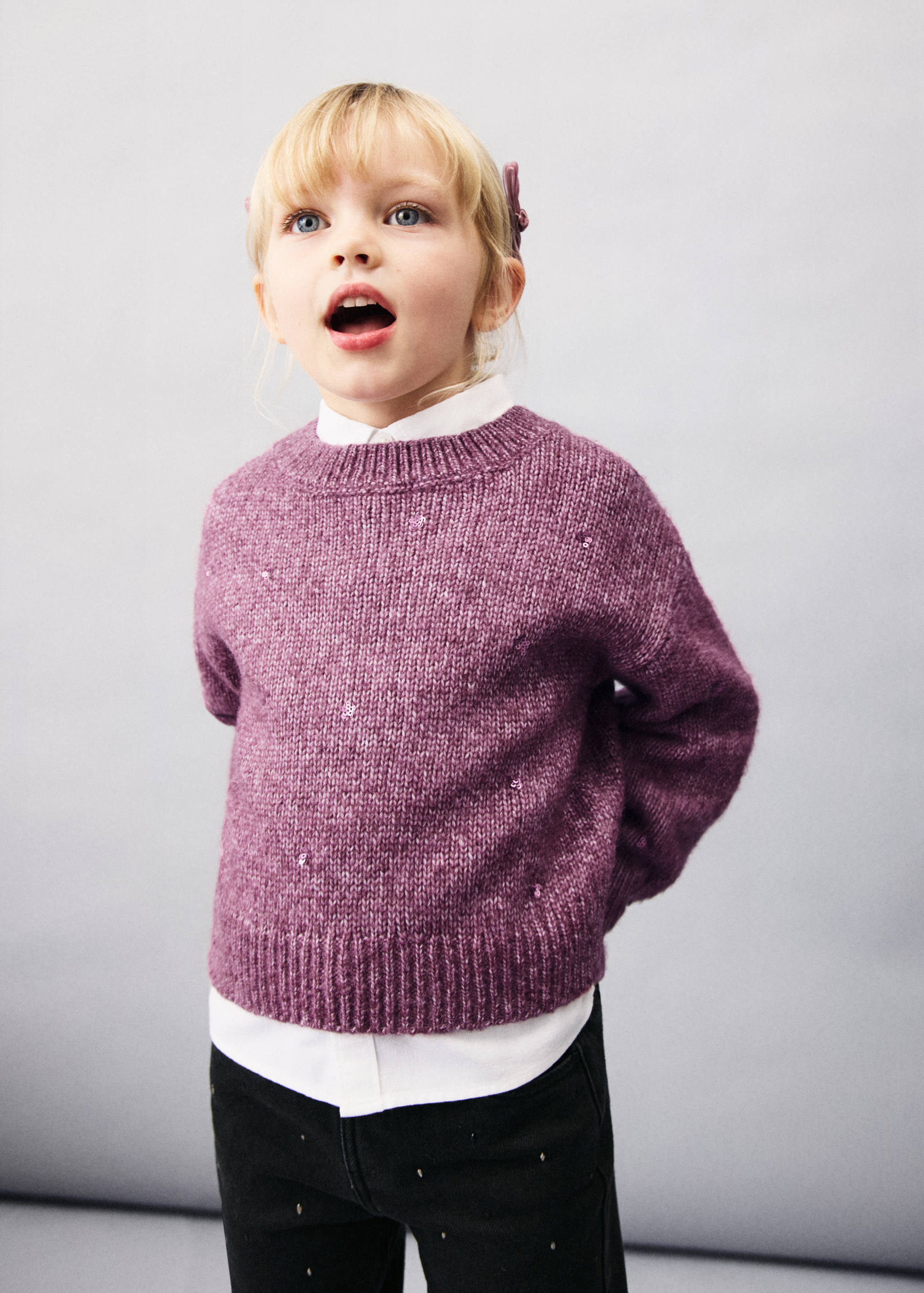 Knit paillette sweater - Medium plane