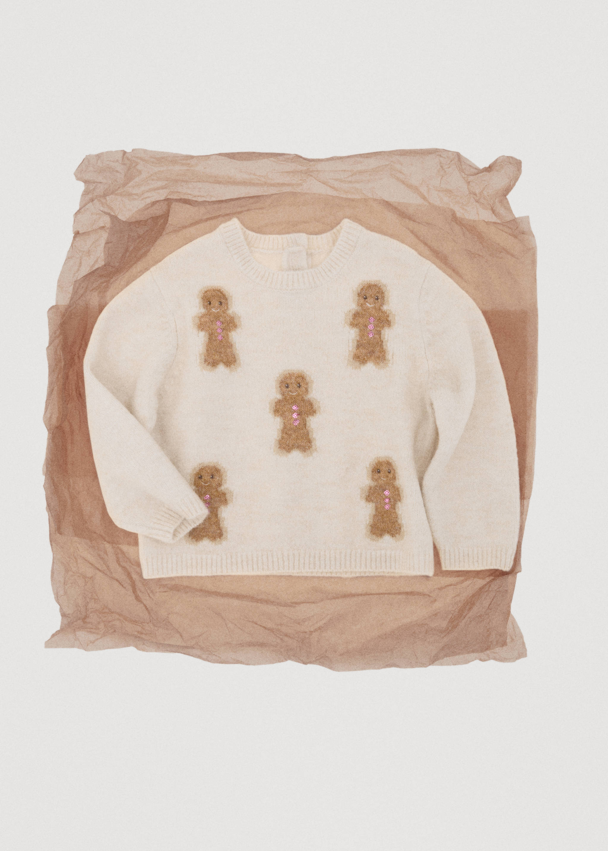 Плетен пуловер с коледен принт - Данни за артикула 7