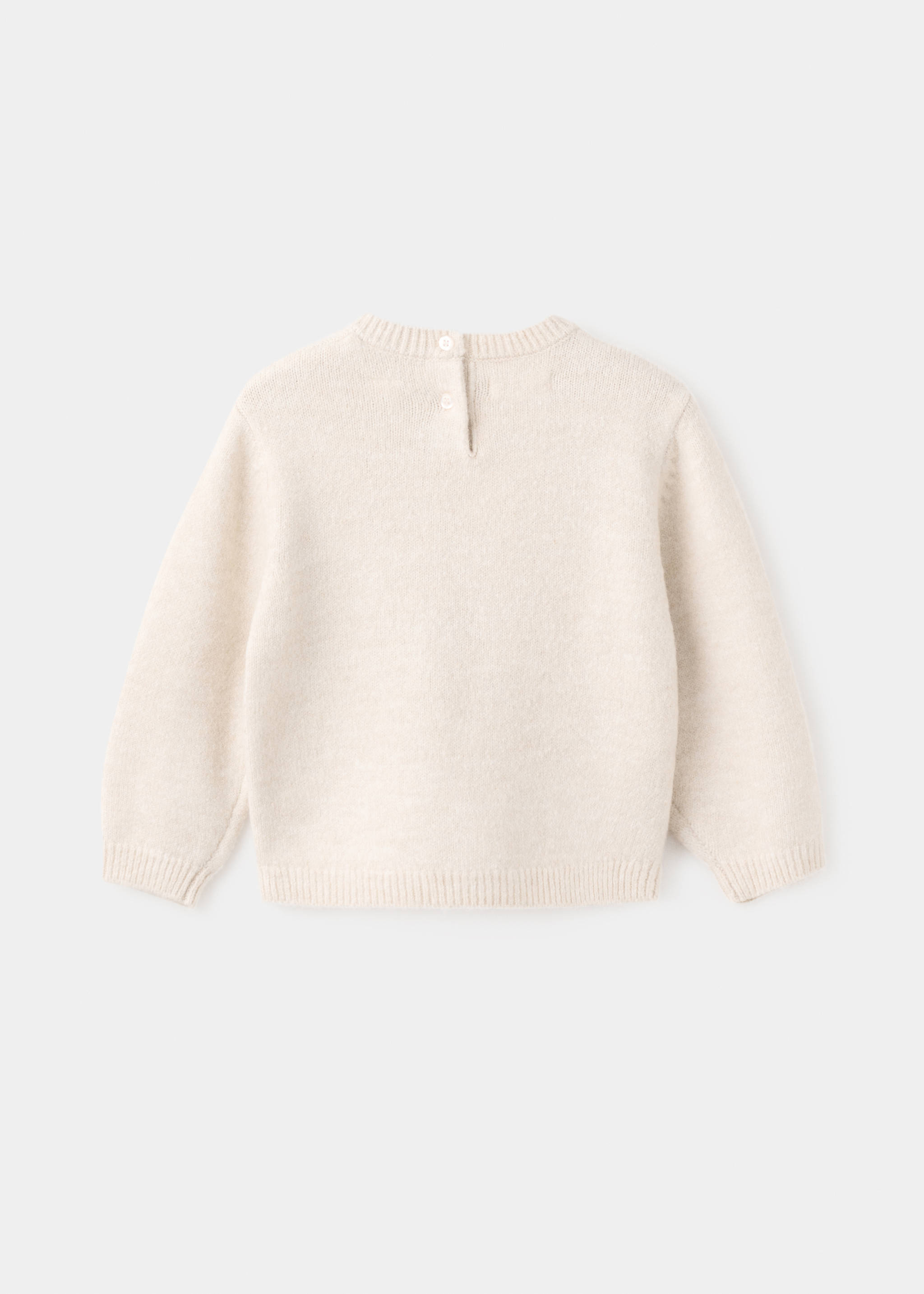 Плетен пуловер с коледен принт - Обратна страна на артикула