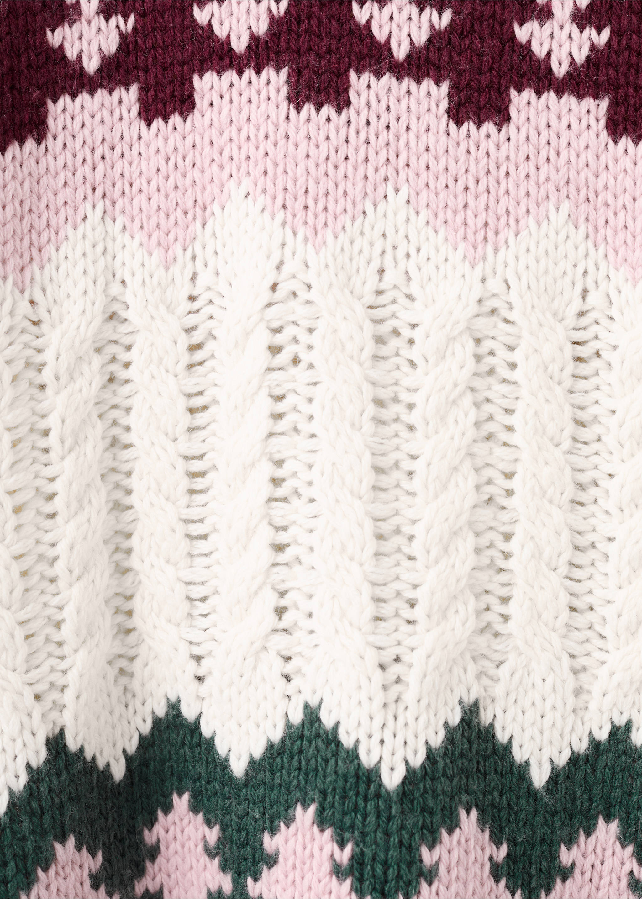 Pull-over maille imprimé de Noël - Détail de l'article 8, Écru. Ref: 17009114-00.