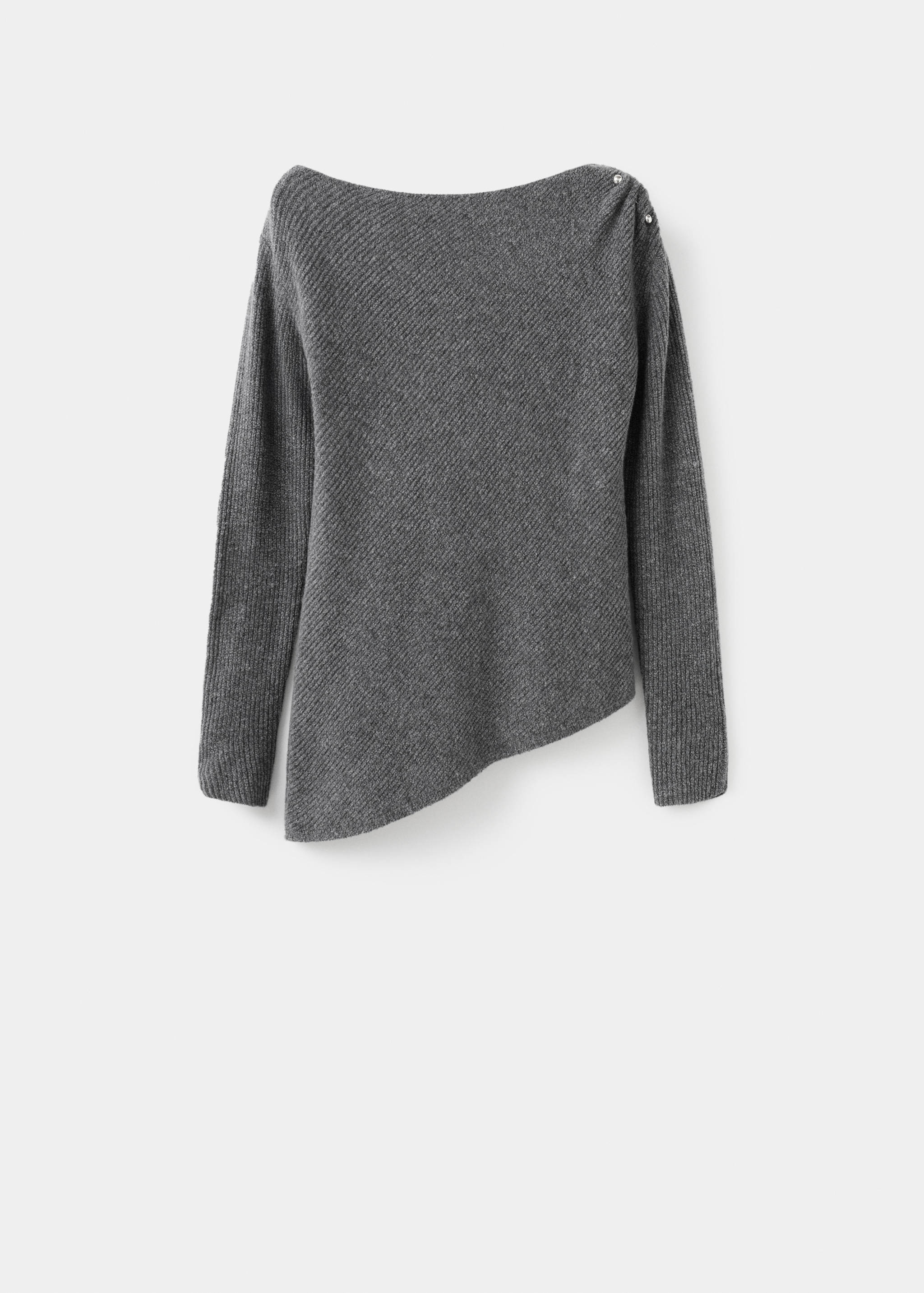 Asymmetrical sweater with metallic detail - Article without model
