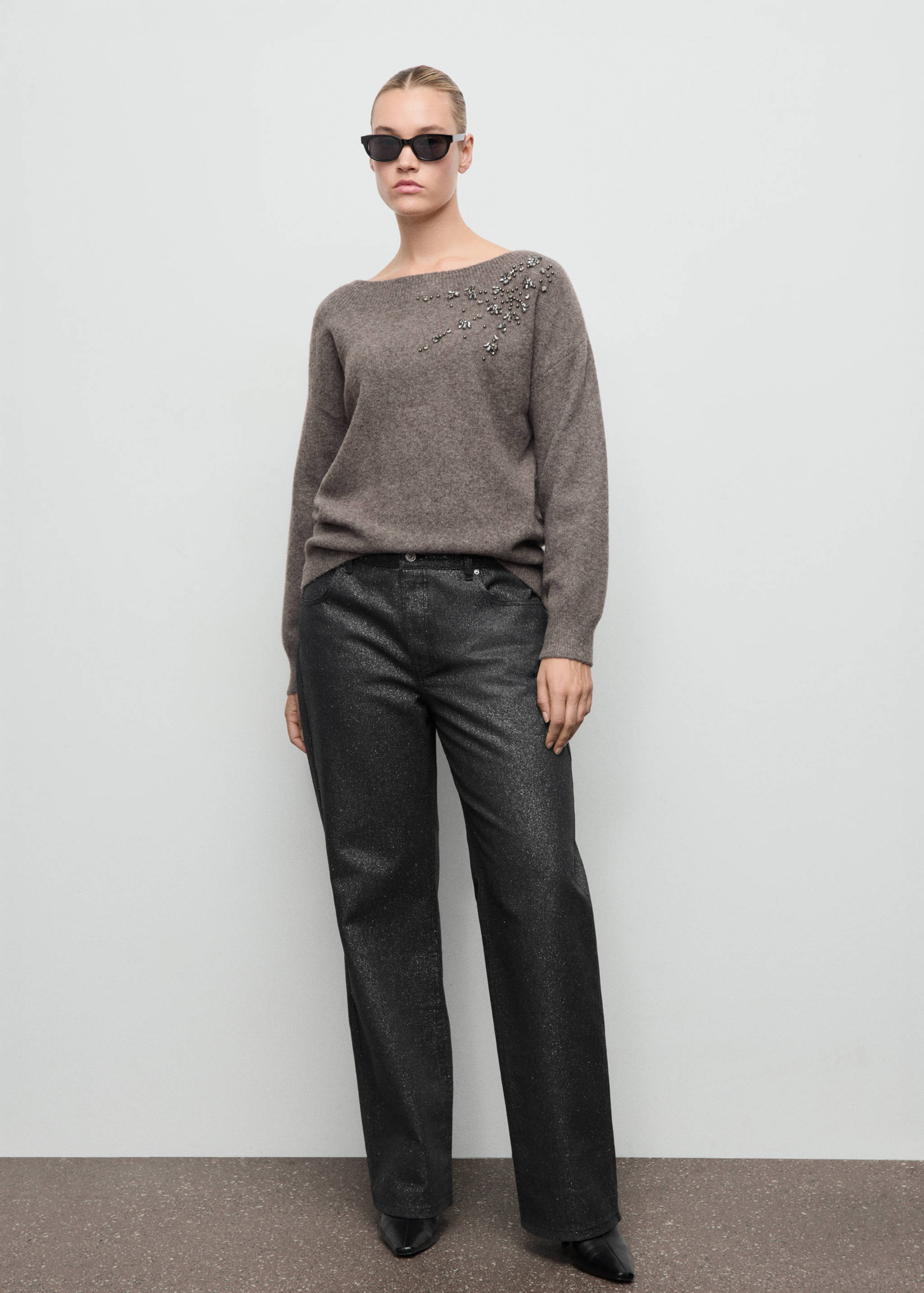 Kristal taş detaylı kazak - Ürün detayı 3