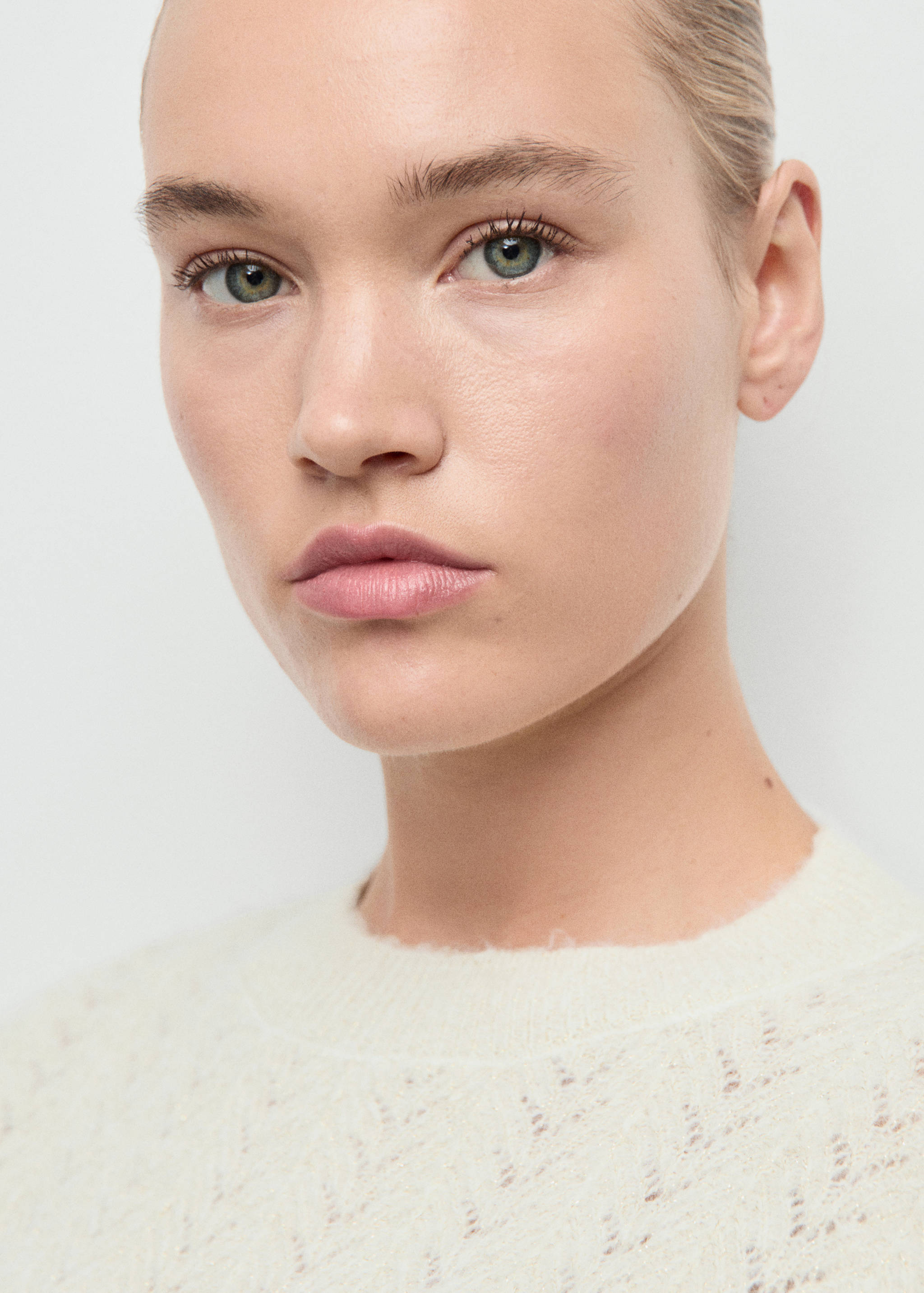 Cable-knit lurex sweater - Details of the article 4