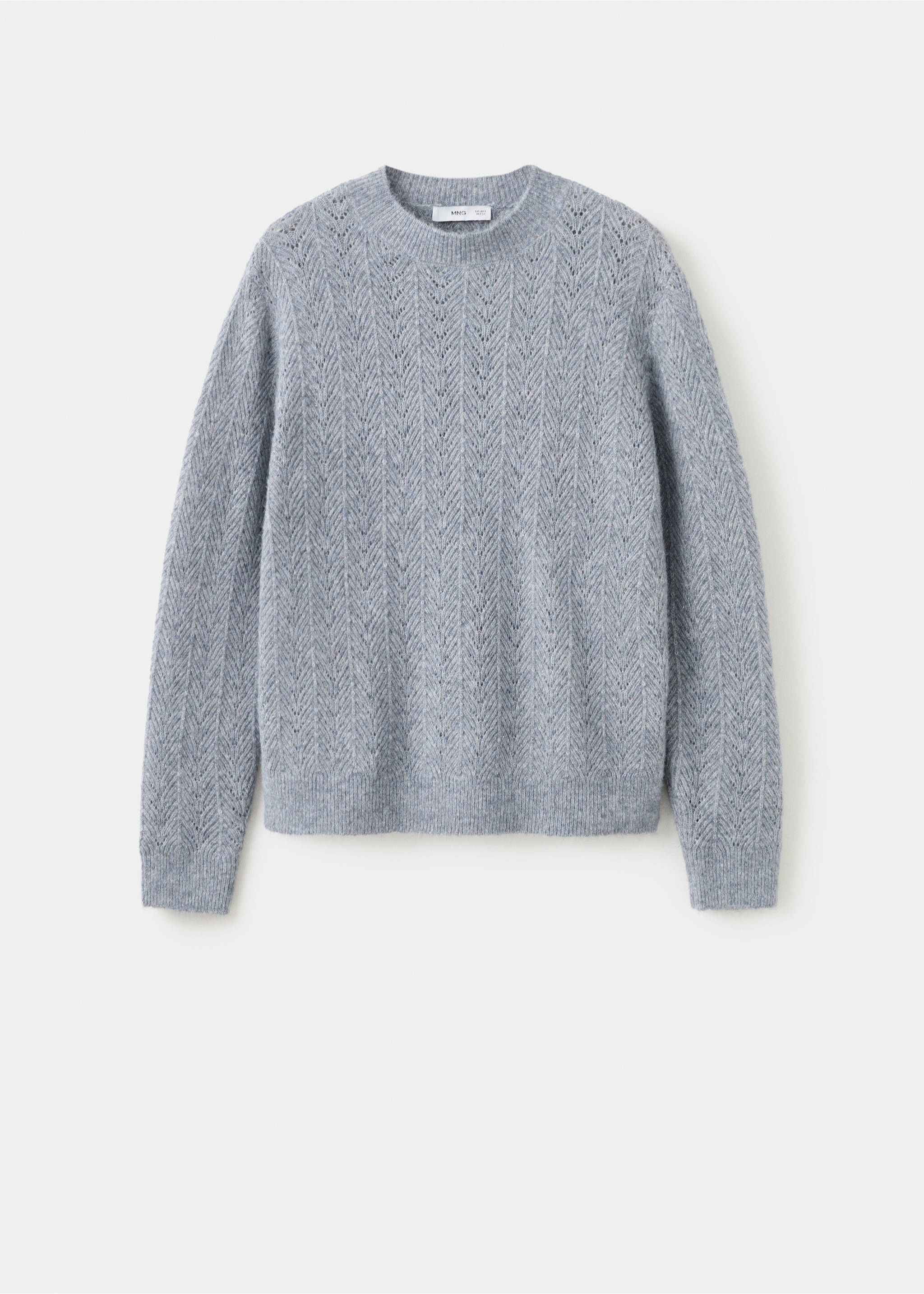 Pull en lurex à maille torsadée - Article sans modèle, Bleu nuit. Ref: 17009120-00.