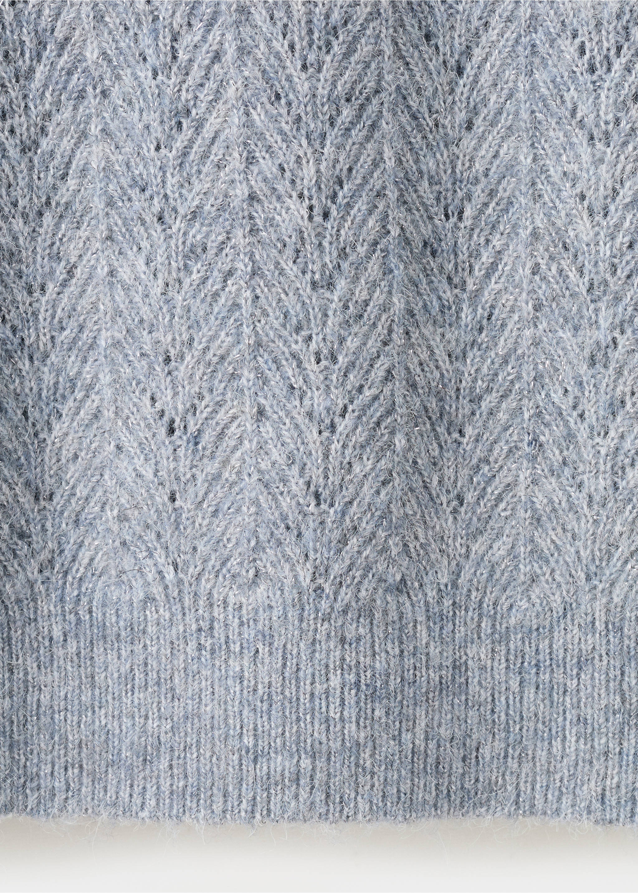 Pull en lurex à maille torsadée - Détail de l'article 0, Bleu nuit. Ref: 17009120-00.