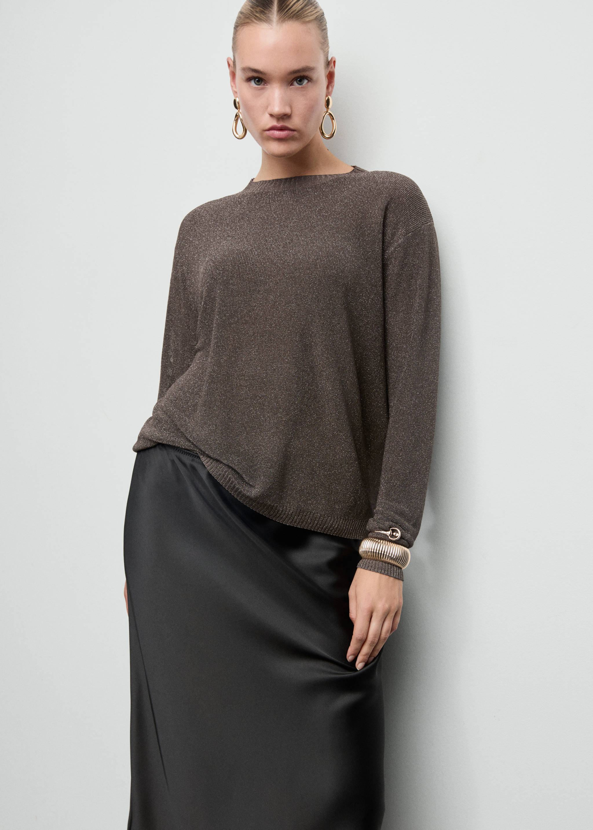 Fine-knit lurex sweater - Details of the article 5