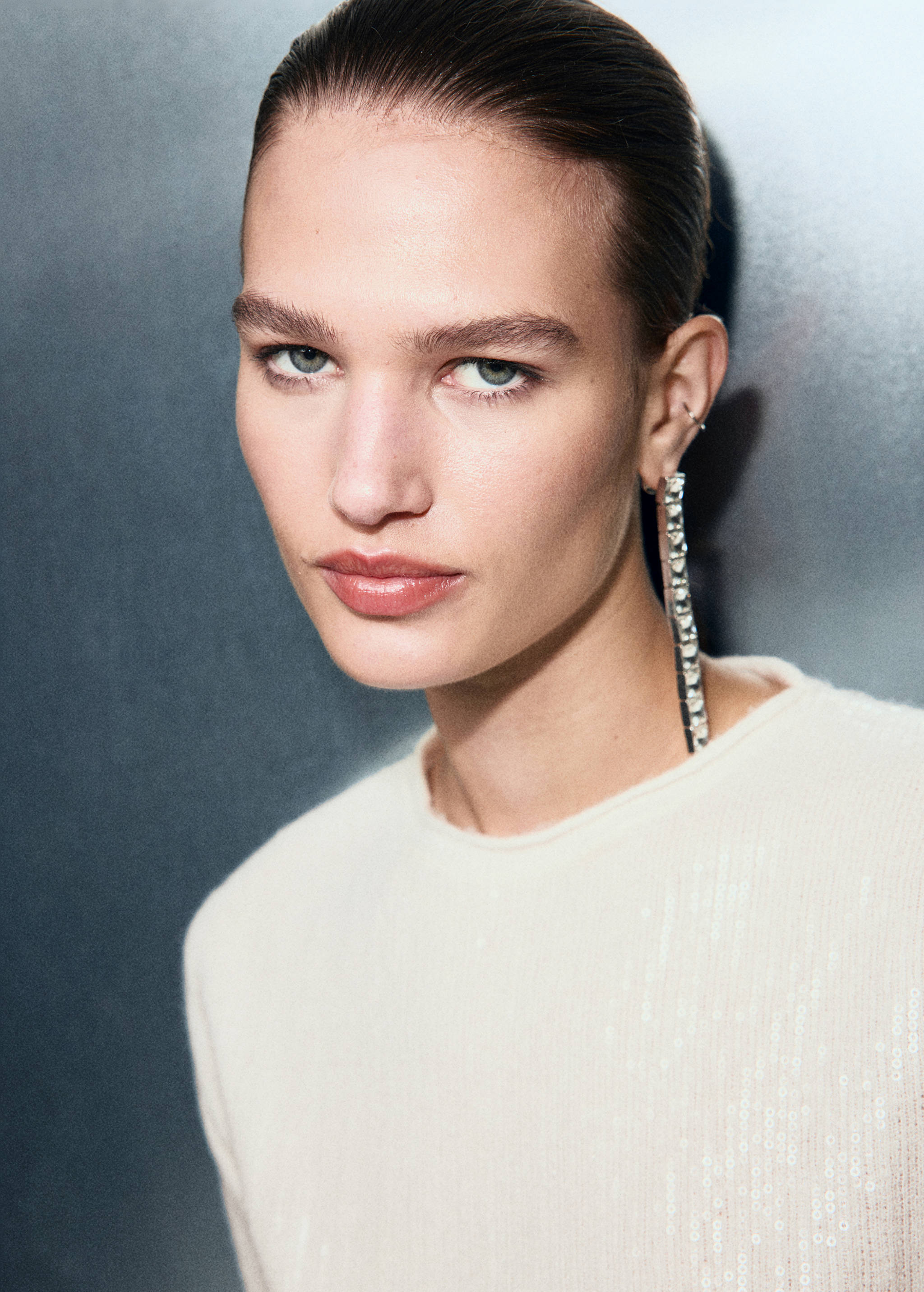 Pull manches courtes à paillettes - Détail de l'article 1