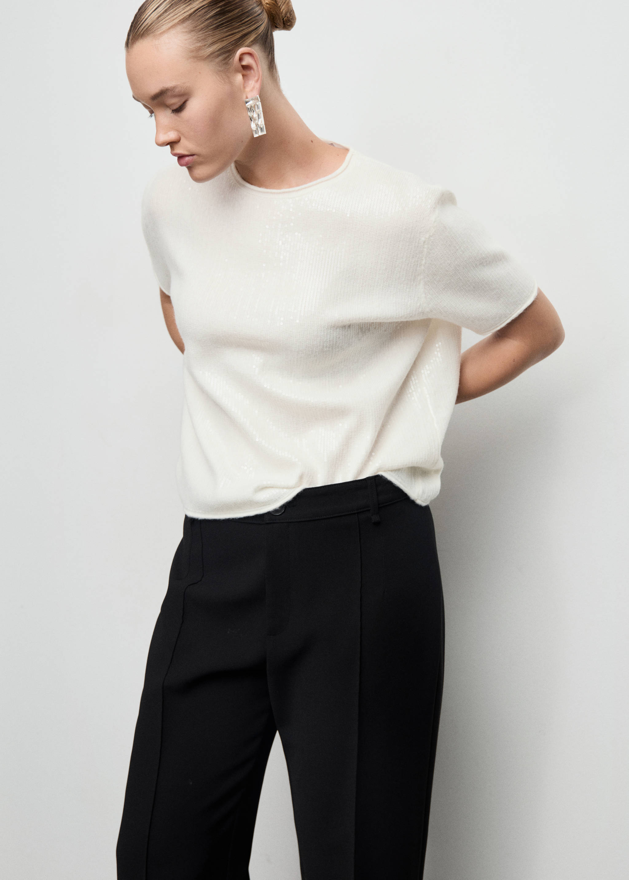 Pull manches courtes à paillettes - Détail de l'article 5