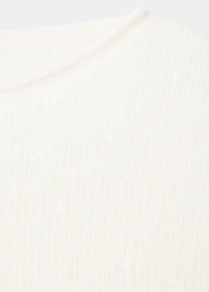 Short-sleeved sequin sweater — Gold