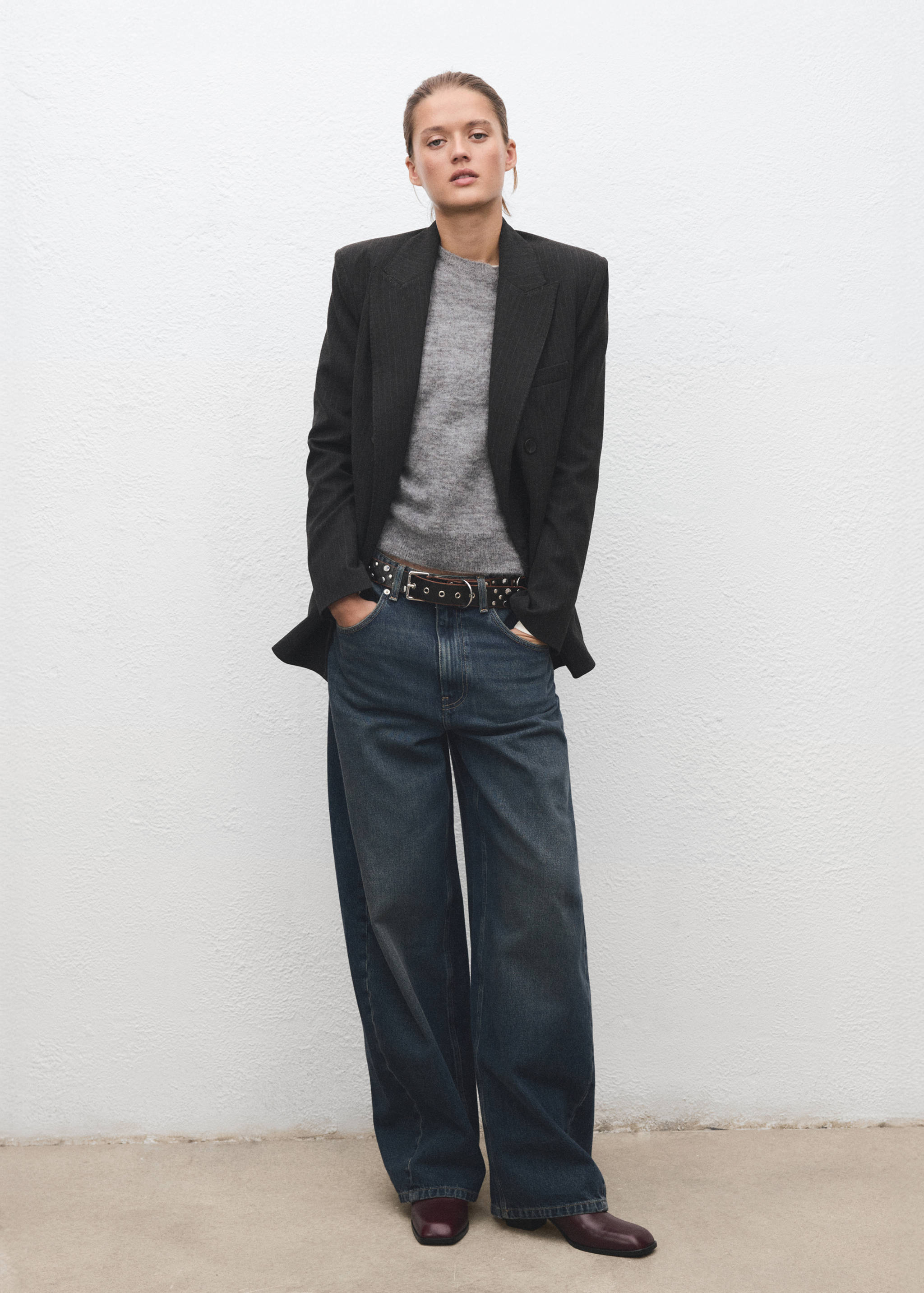 เสื้อสเวตเตอร์ผสมผ้าขนสัตว์ถัก - เครื่องบินทั่วไป