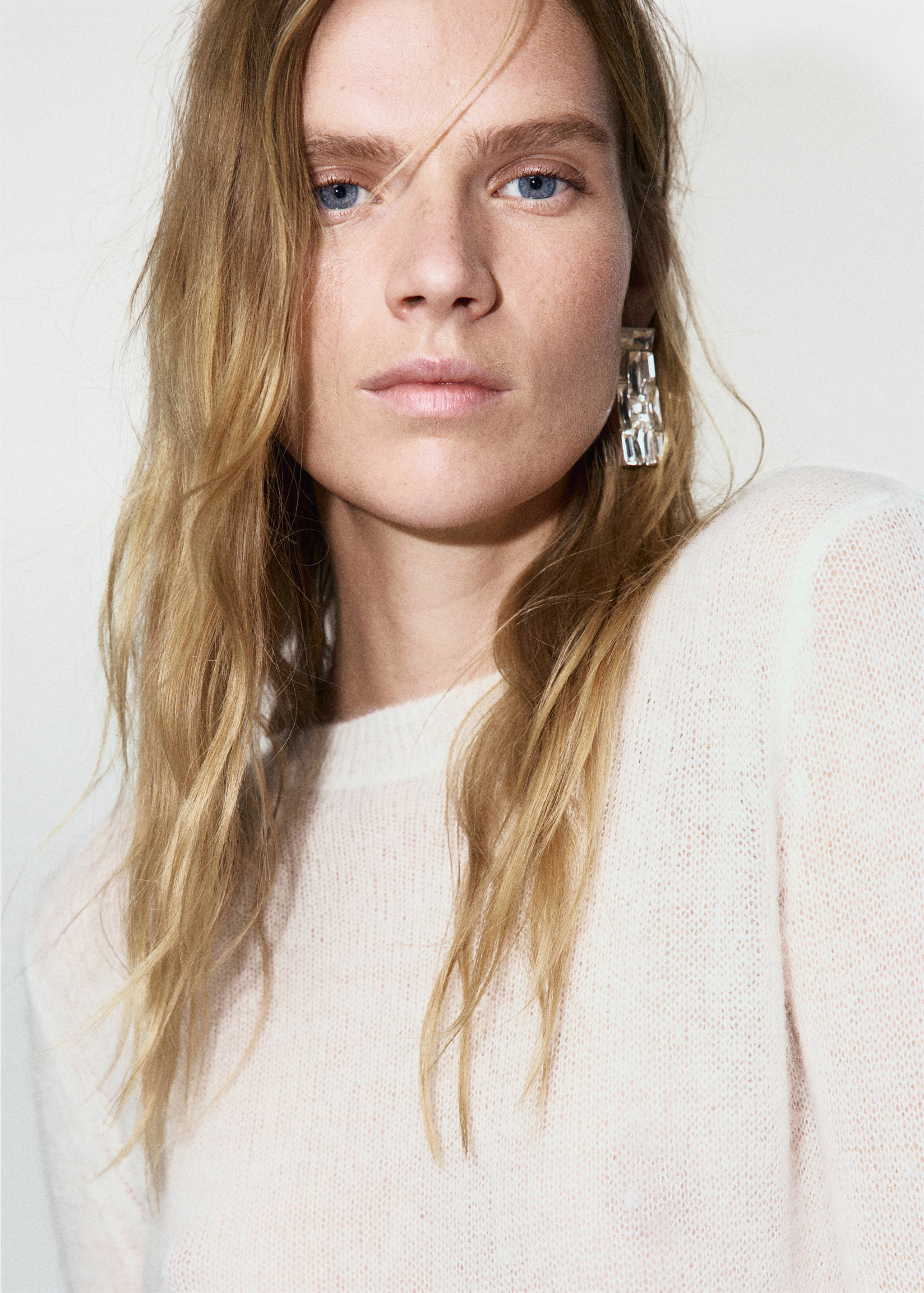 Pull asymétrique mélange alpaga et laine - Détail de l'article 1