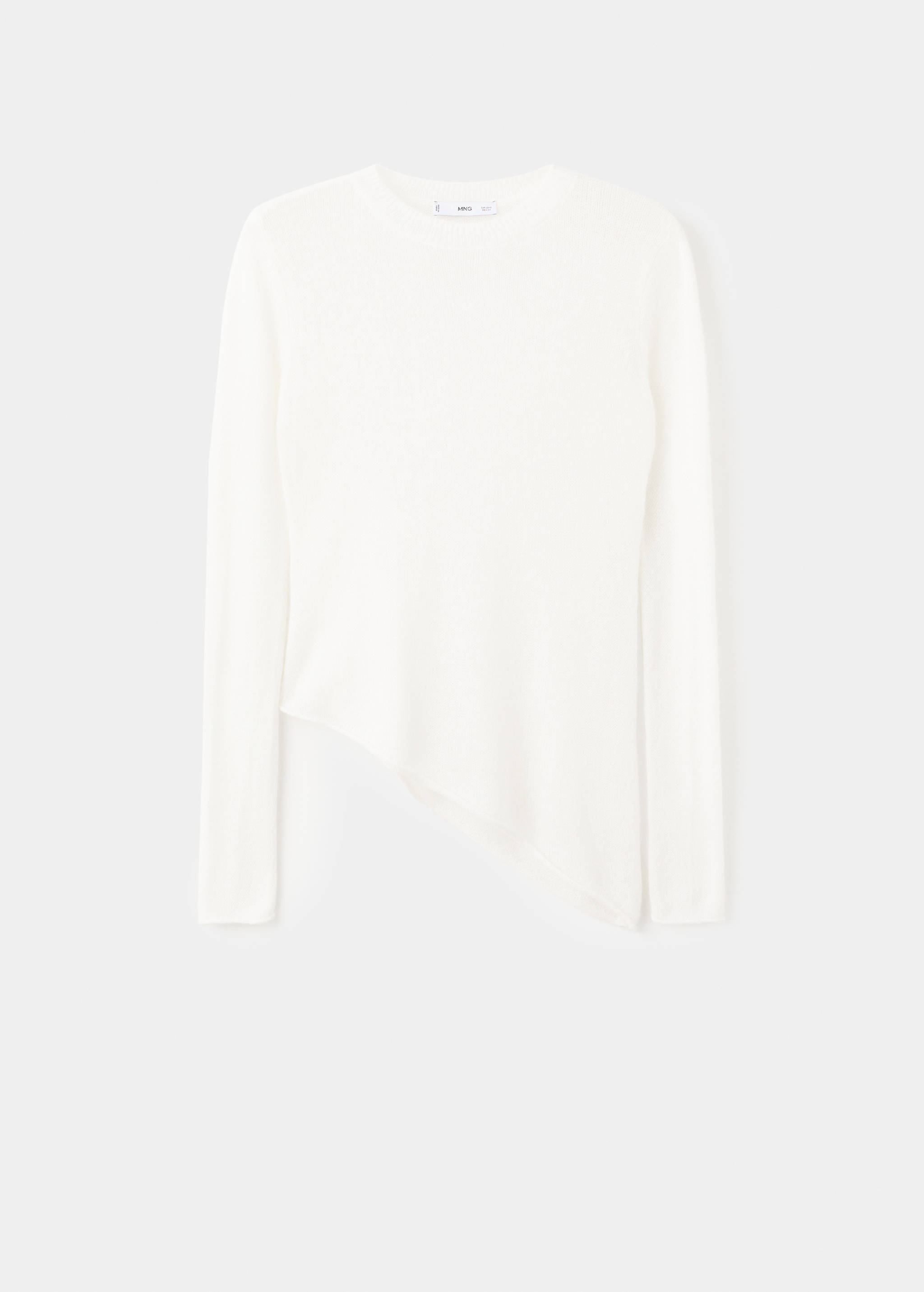 Pull asymétrique mélange alpaga et laine - Article sans modèle