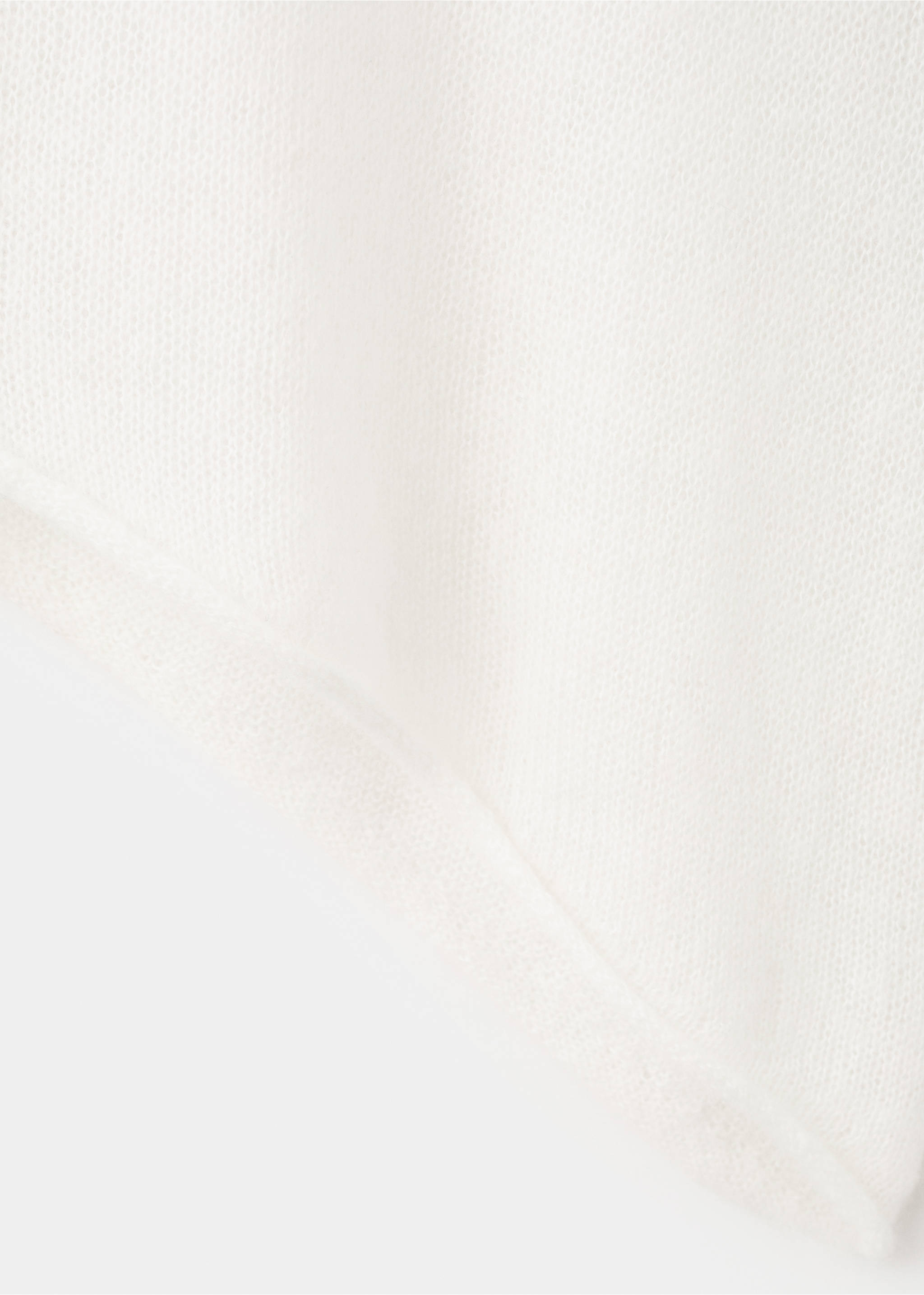 Pull asymétrique mélange alpaga et laine - Détail de l'article 0, Blanc cassé. Ref: 17009130-00.