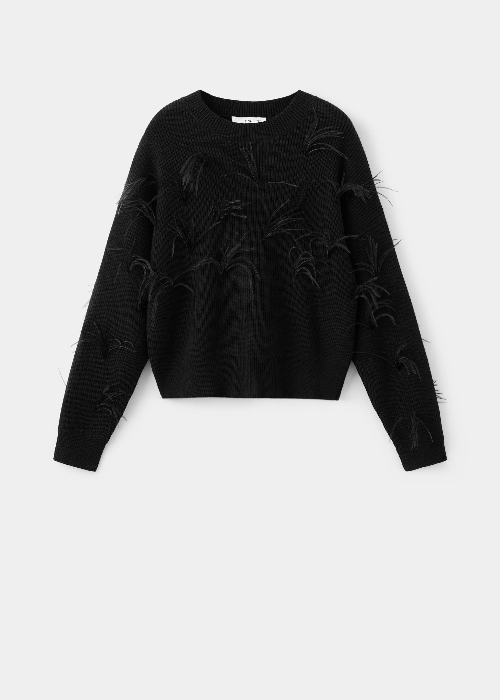 Knitted sweater with feathers - Article without model
