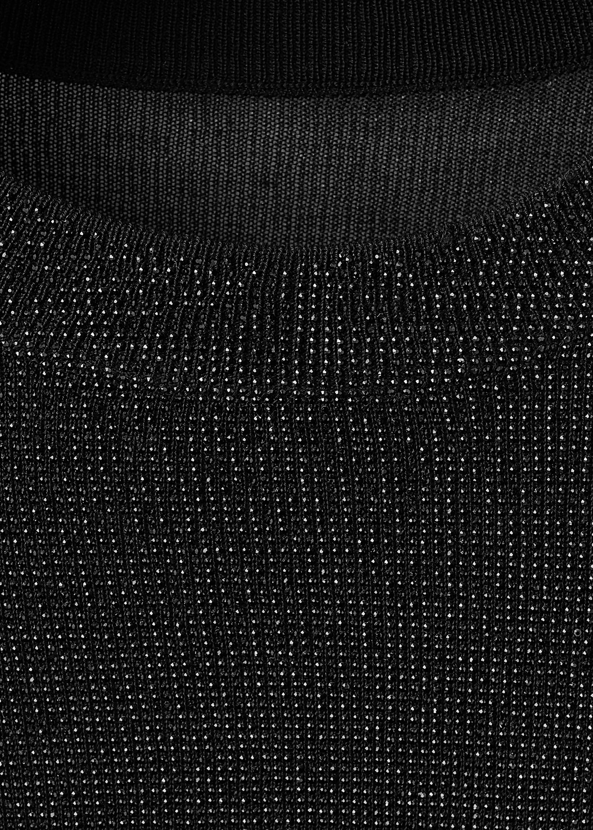 Cropped sweater with crystals - Details of the article 8