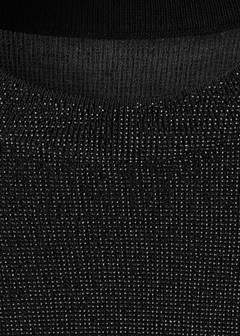 Cropped sweater with crystals — Black 7