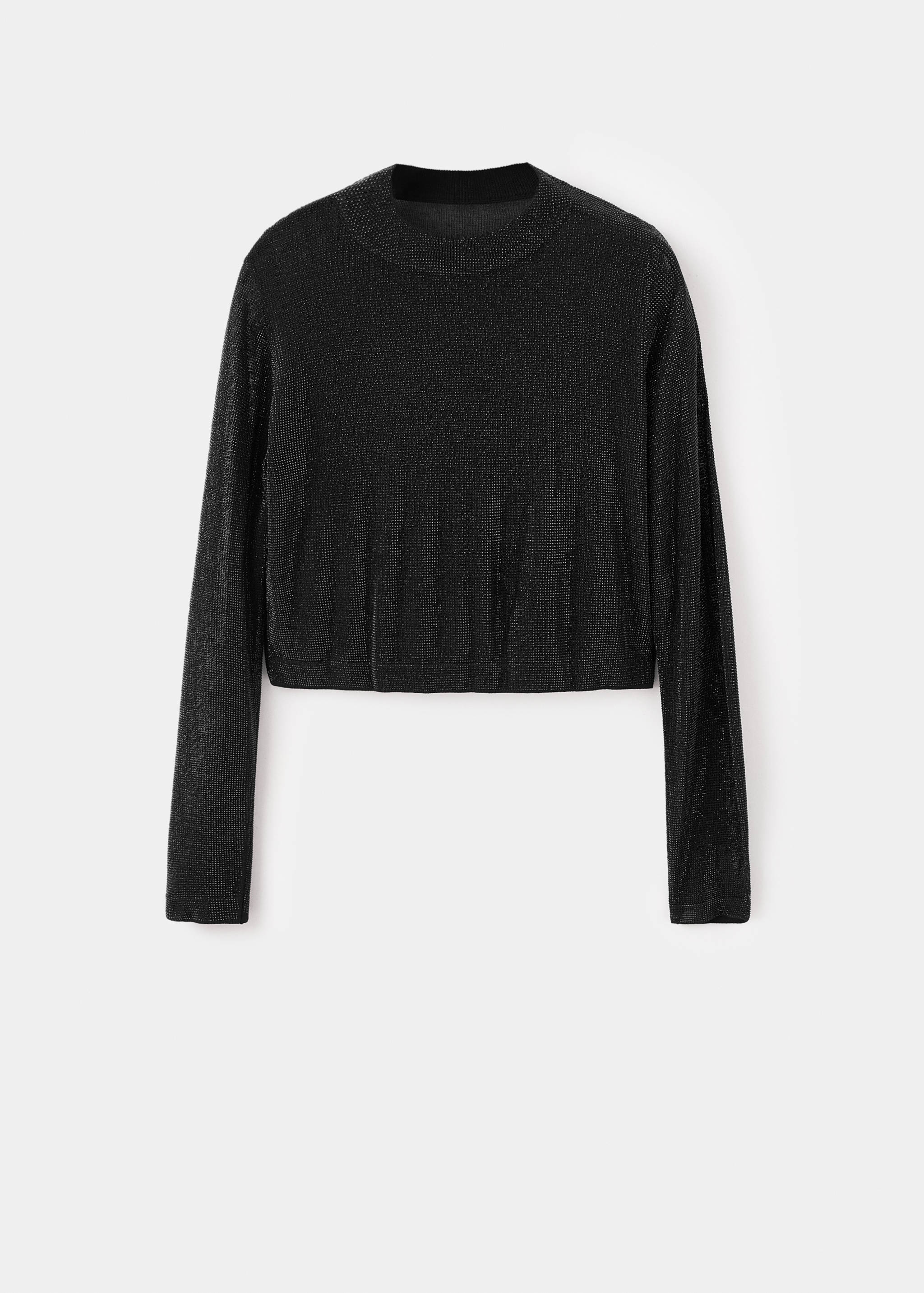 Cropped sweater with crystals - Article without model
