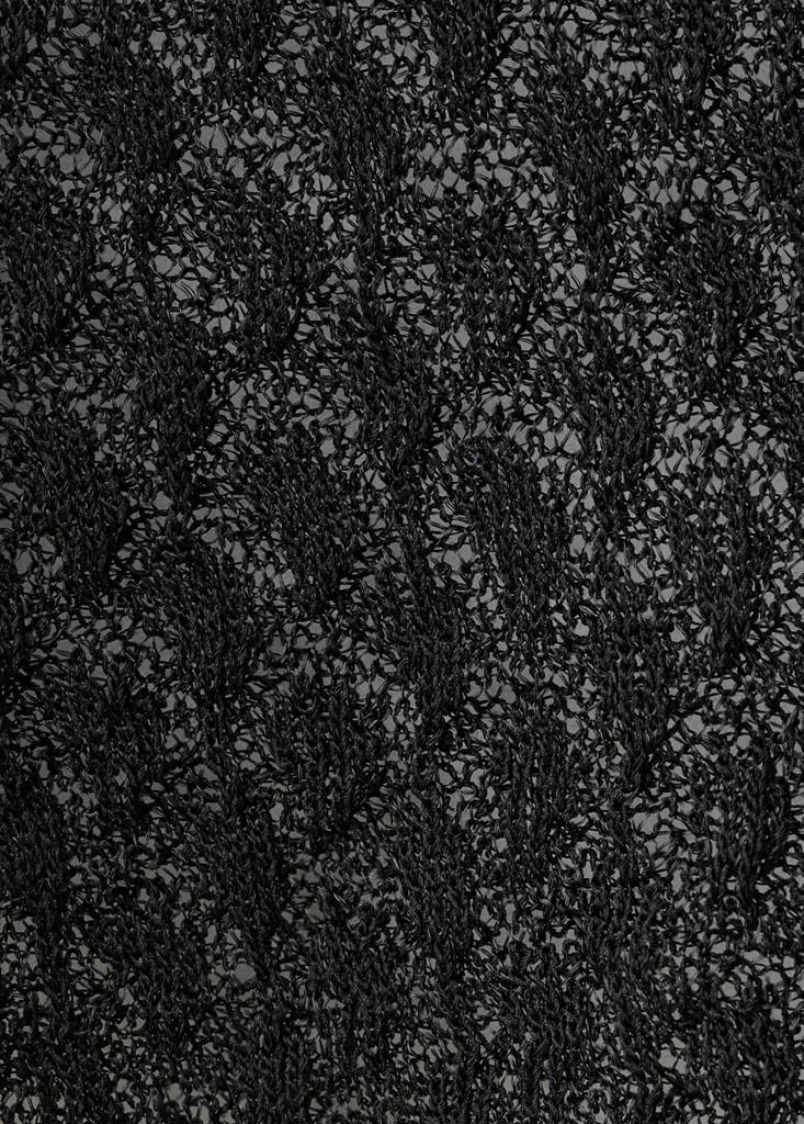 Openwork knitted sweater with bead fastening — Black
