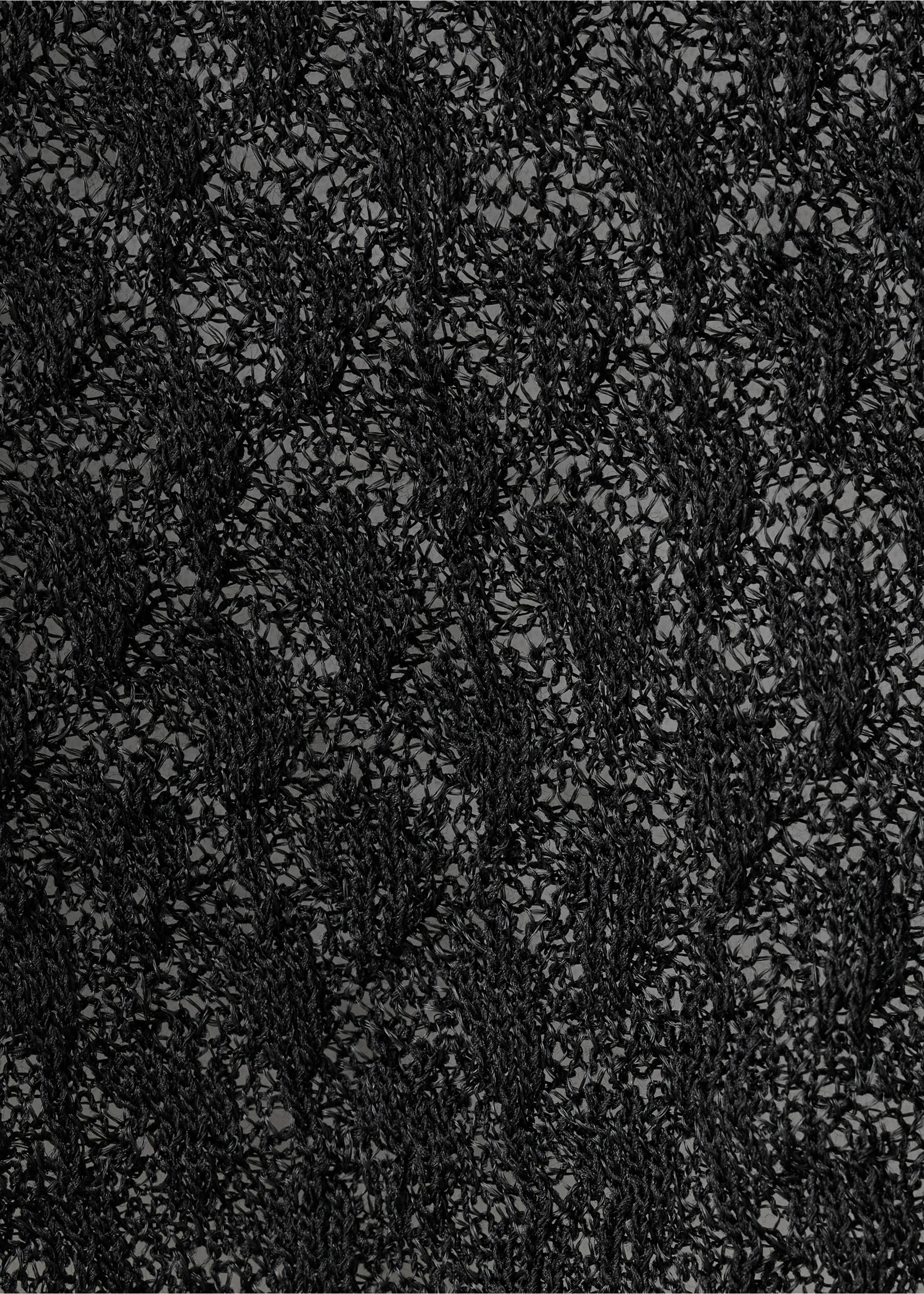 Pull en maille ajourée fermeture perles - Détail de l'article 8, Noir. Ref: 17009133-00.