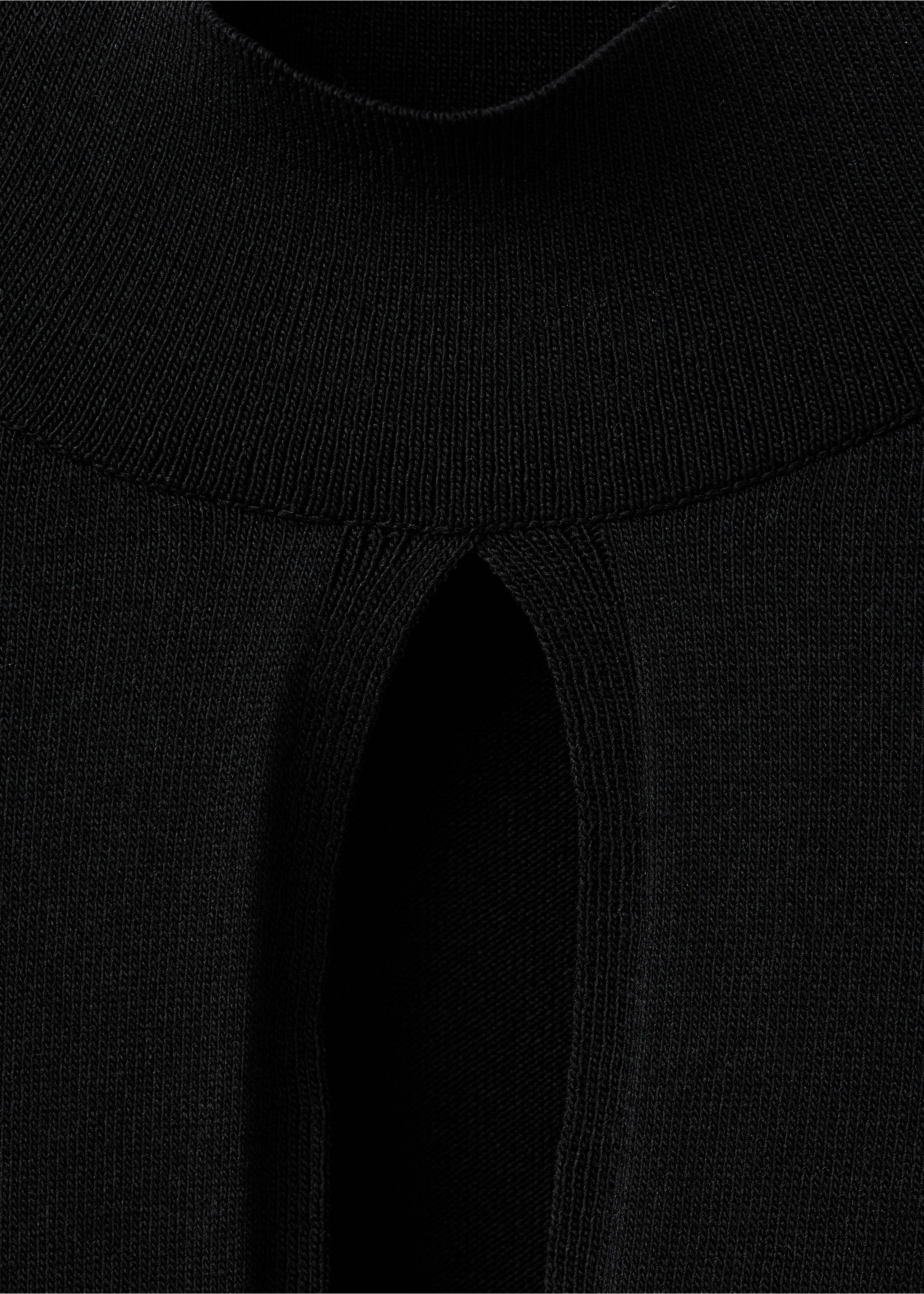 Perkins-neck sweater with cut-out - Details of the article 8, Black. Ref: 17009134-00.