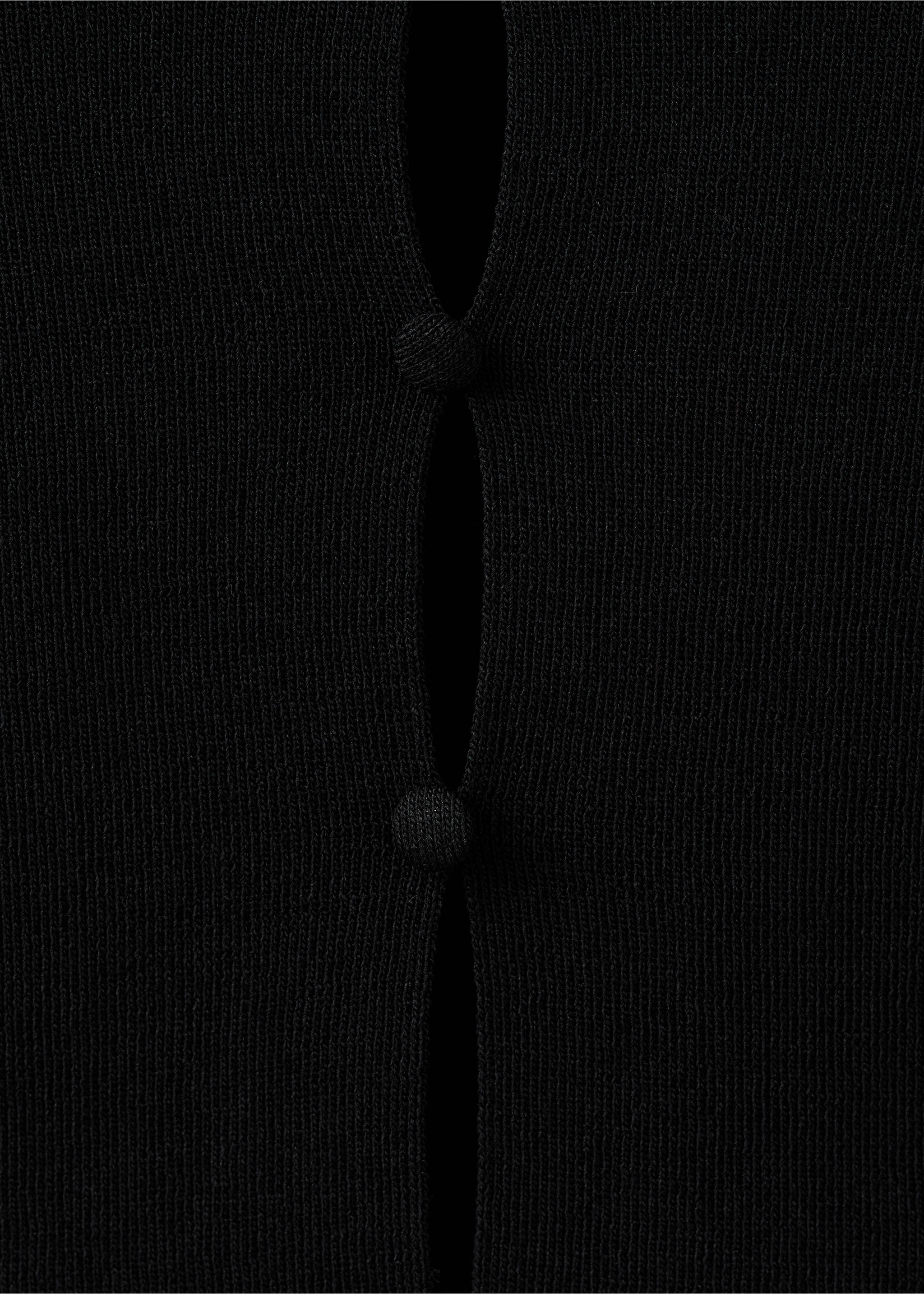 Perkins-neck sweater with cut-out - Details of the article 0, Black. Ref: 17009134-00.