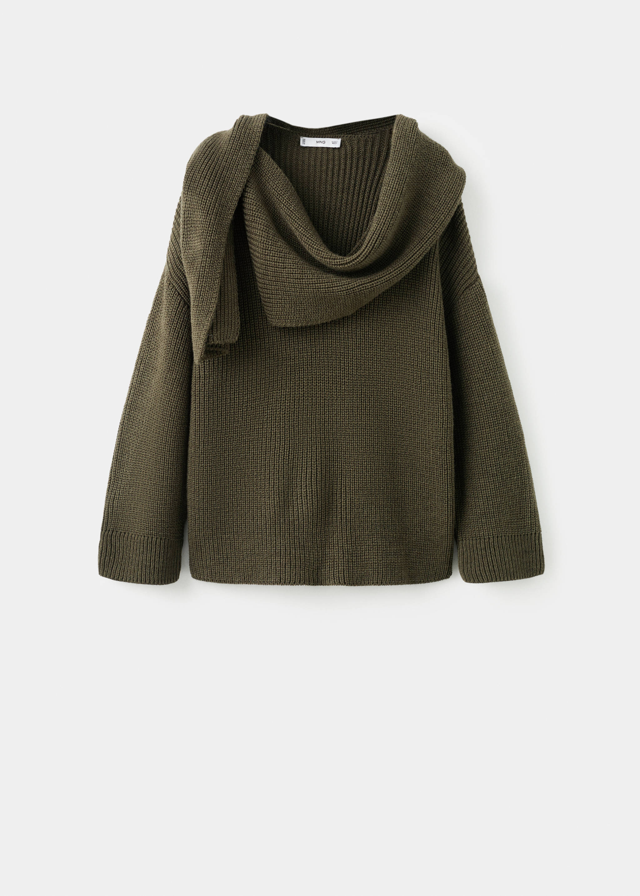 Knitted sweater with scarf - Article without model