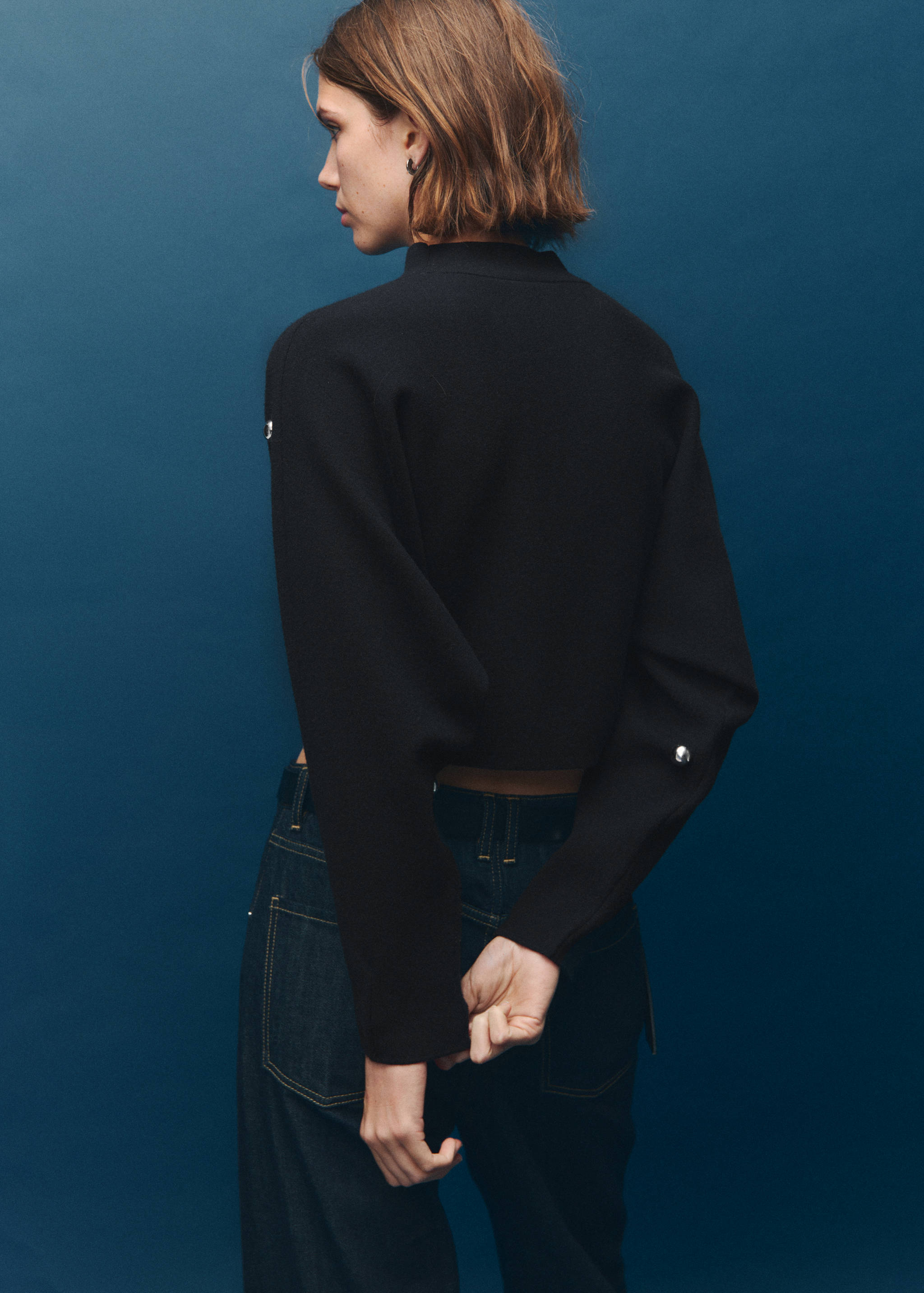 Perkins-neck sweater with spheres - Reverse of the article