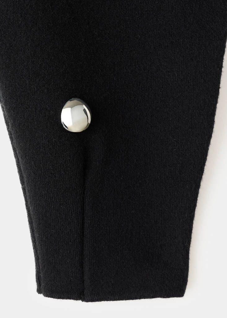 Perkins-neck sweater with spheres — Black