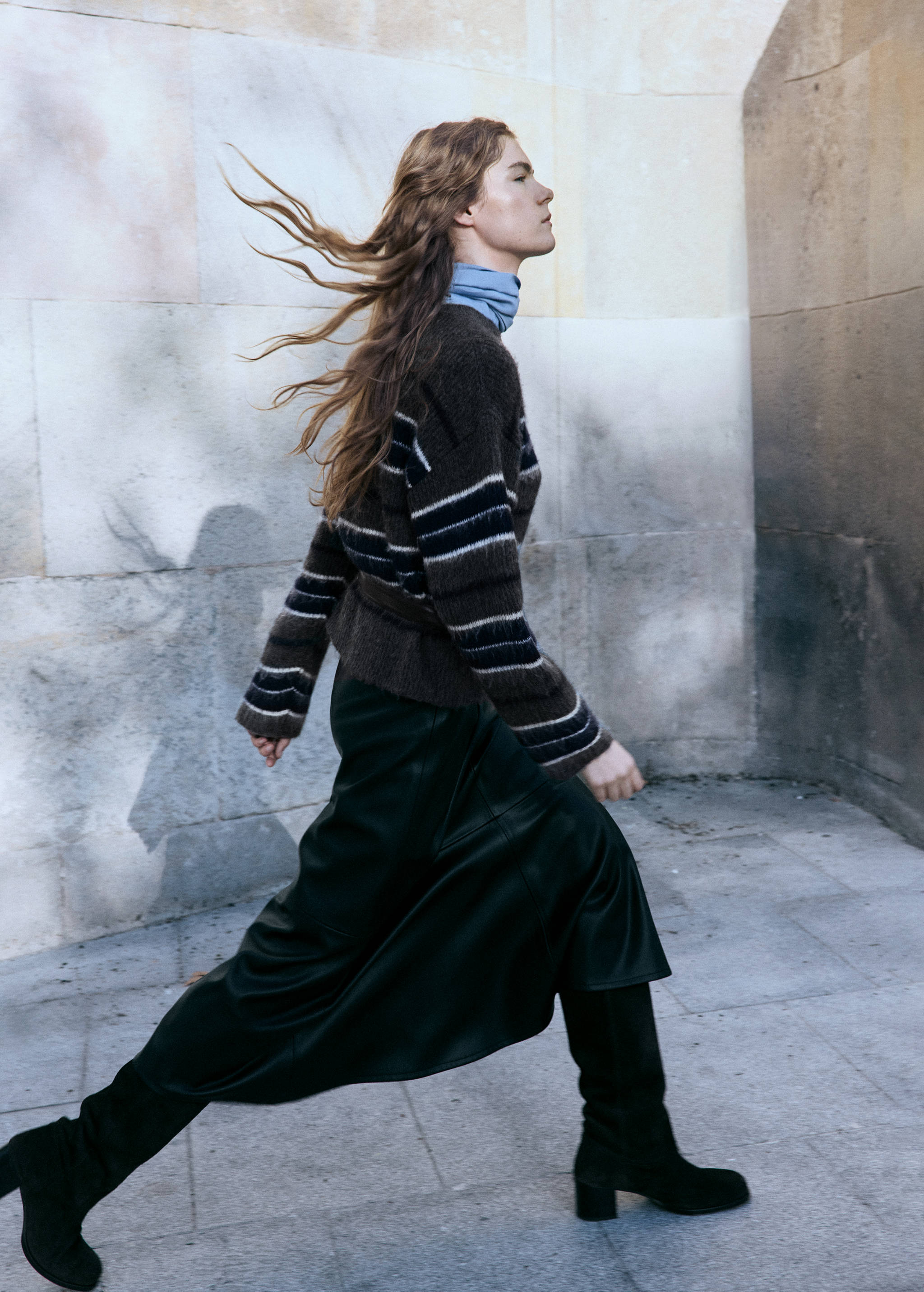 Πλεκτό πουλόβερ με ρίγες - Λεπτομέρεια του προϊόντος 6