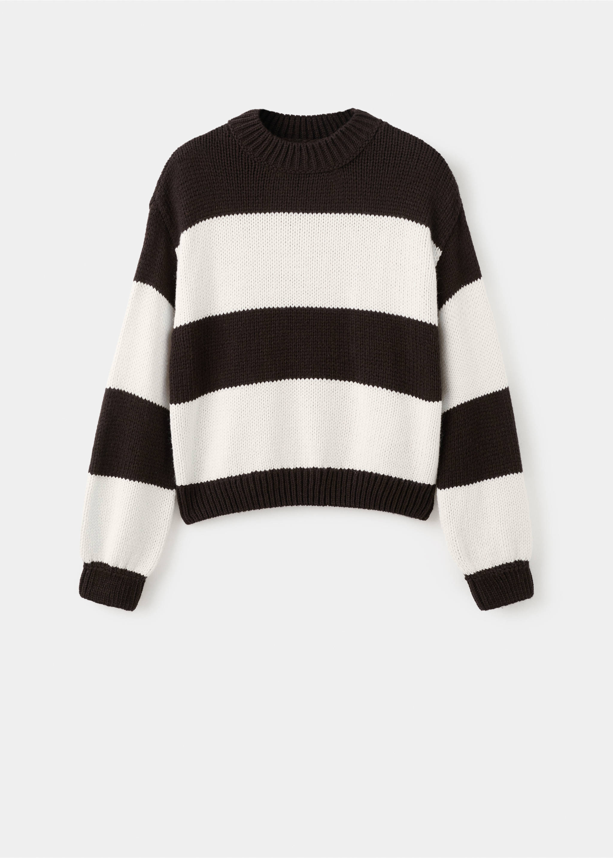 Pull-over en maille à rayures - Article sans modèle, Écru. Ref: 17009139-00.