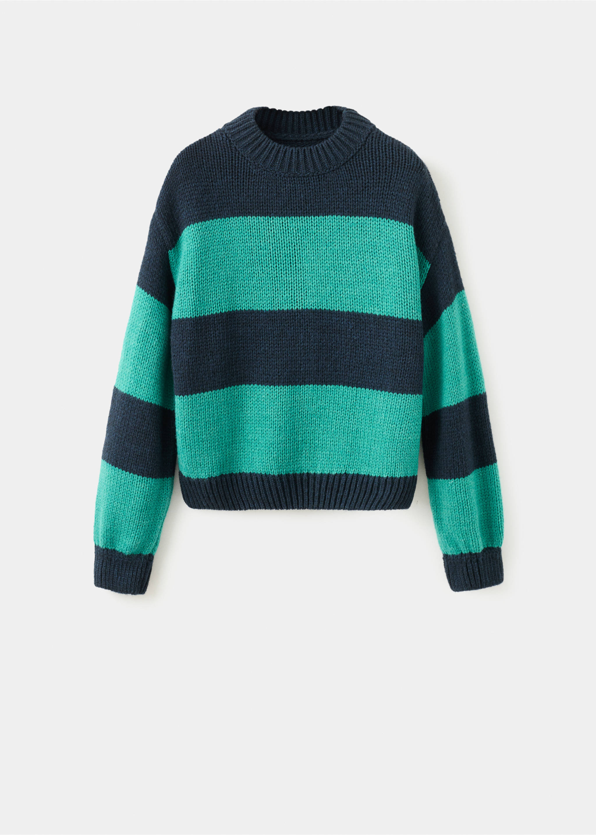 Pull-over en maille à rayures - Article sans modèle, Vert. Ref: 17009139-00.