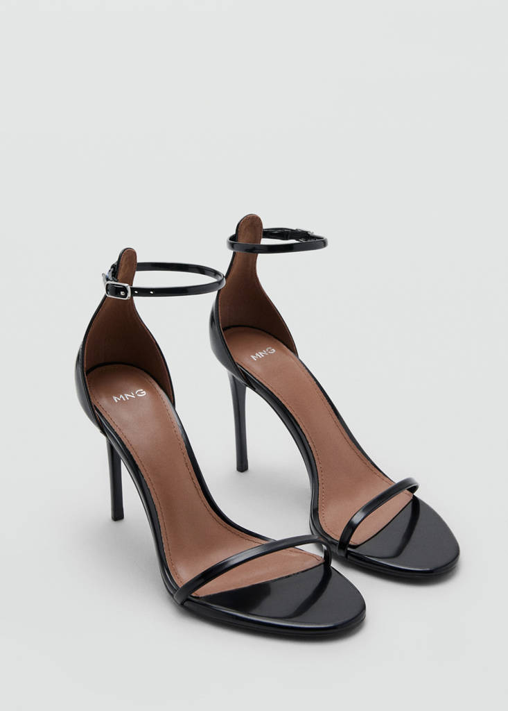 Strappy heeled sandals — Black