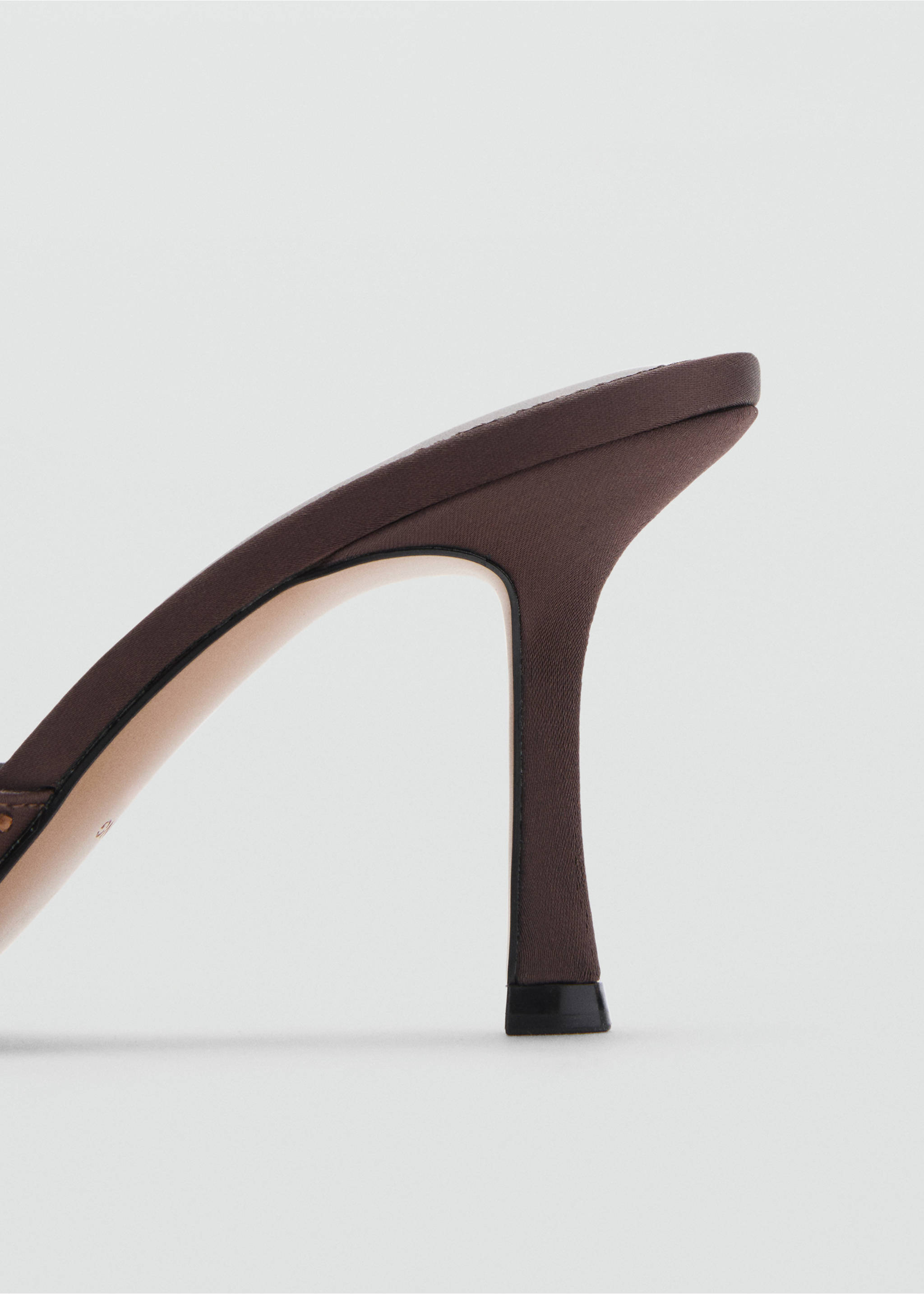 Heeled sandal with strass strap - Details of the article 1, Chocolate. Ref: 17009210-00.