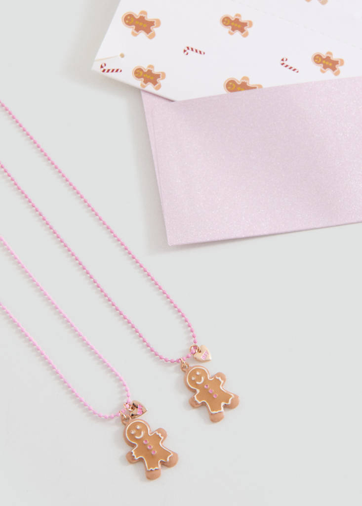 Pack of 2 Christmas necklaces — Pale Pink