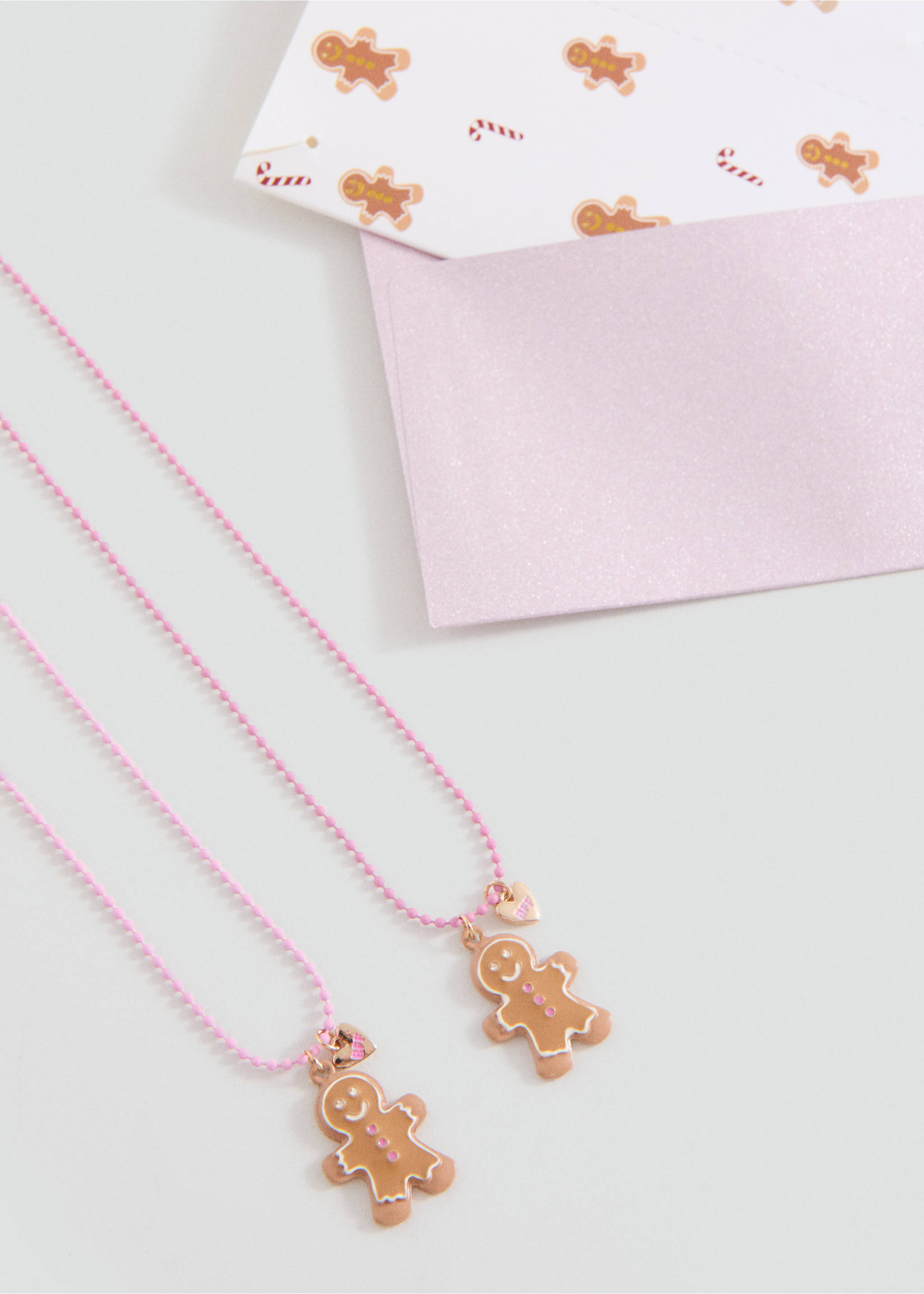 Pack 2 collares navideño - Plano medio, Rosa palo. Ref: 17009212-00.