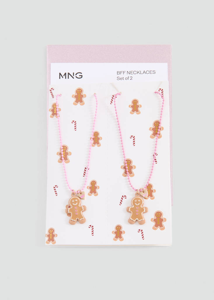 Pack of 2 Christmas necklaces — Pale Pink
