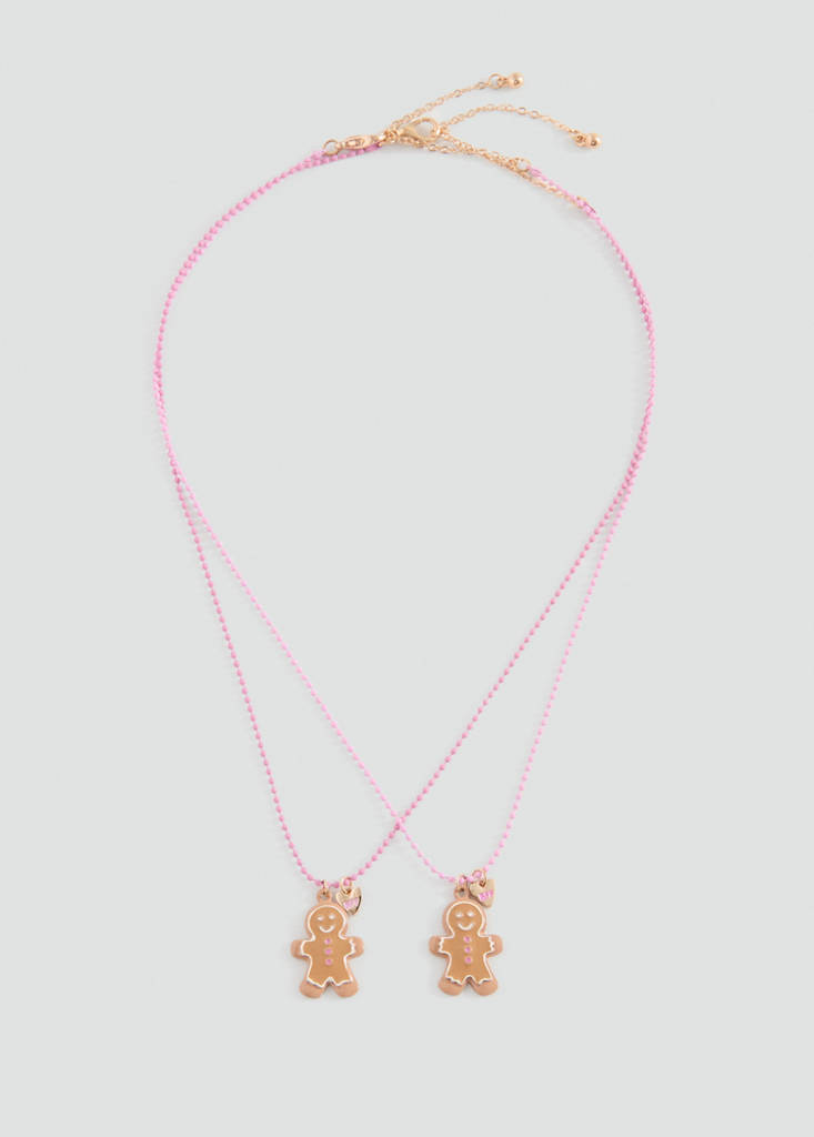 Pack of 2 Christmas necklaces — Pale Pink