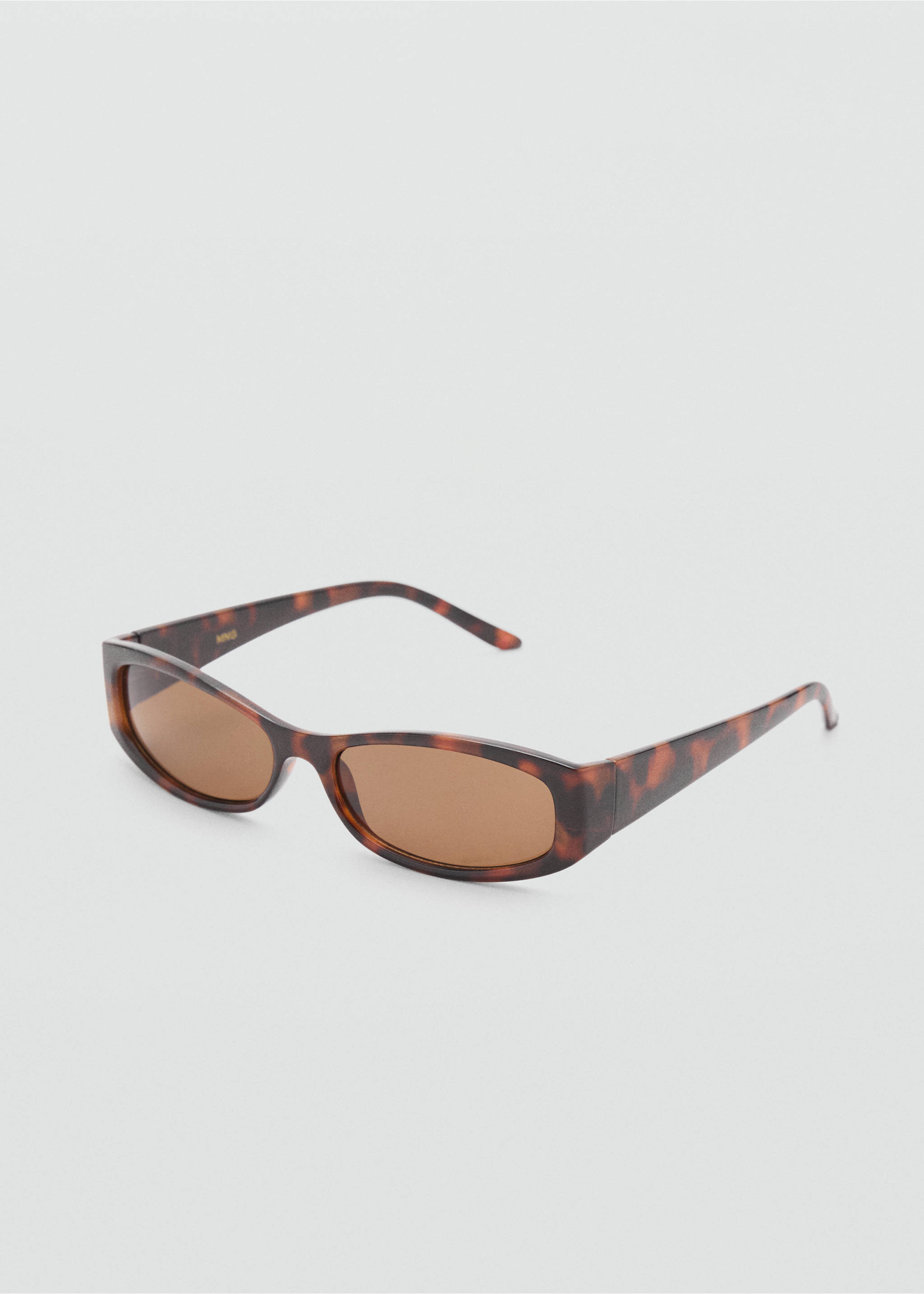 Gafas de sol montura rectangular - Plano medio, Chocolate. Ref: 17011129-00.
