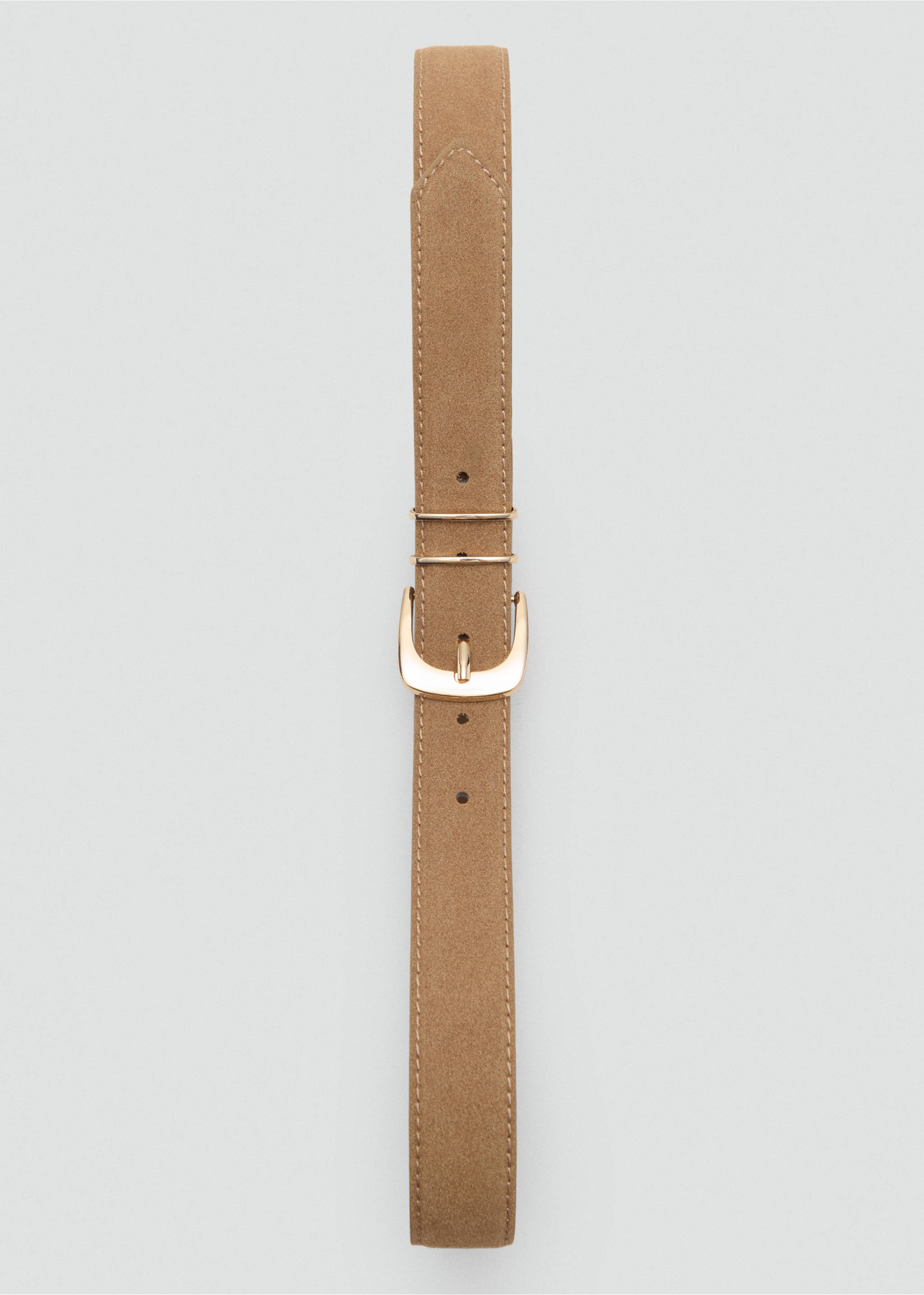 Suede belt - Details of the article 2, Sand. Ref: 17011141-00.
