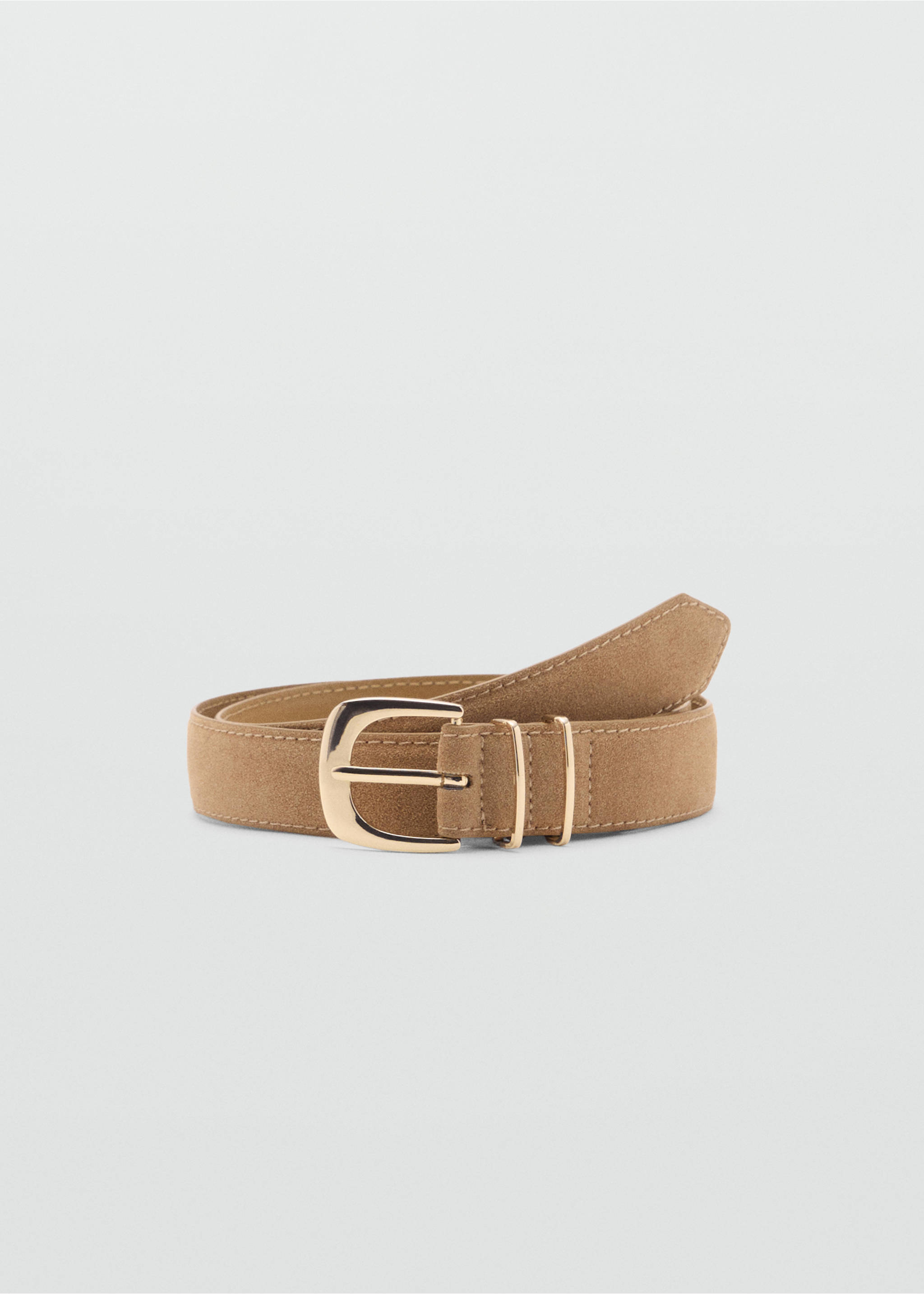 Suede belt - Article without model, Sand. Ref: 17011141-00.