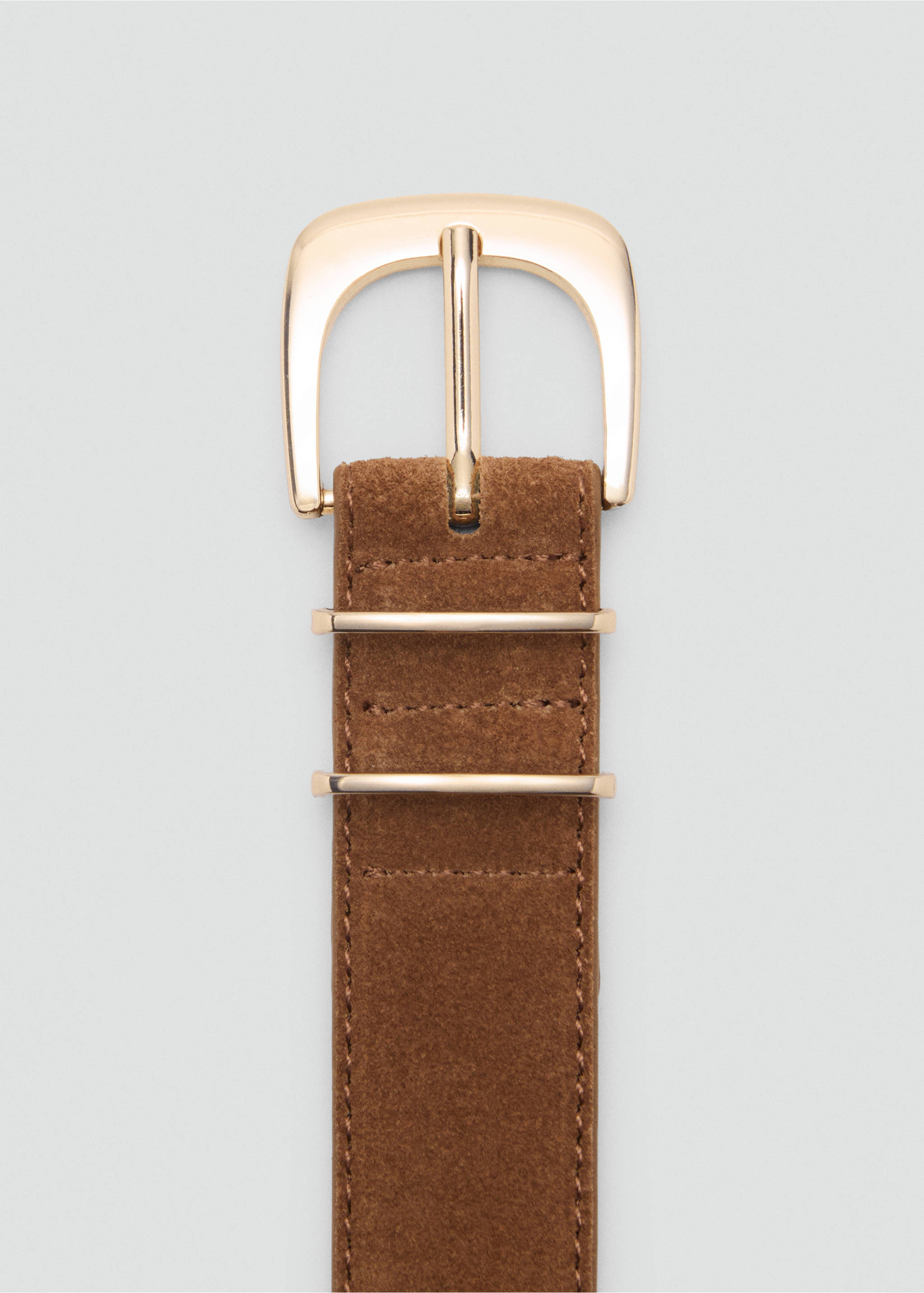 Suede belt - Medium plane, Brown. Ref: 17011141-00.