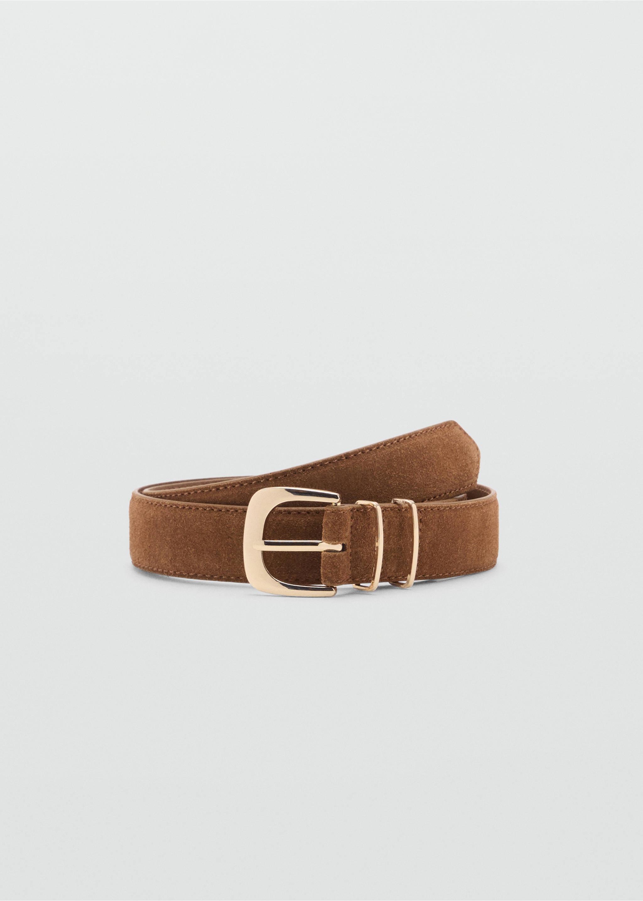 Suede belt - Article without model, Brown. Ref: 17011141-00.